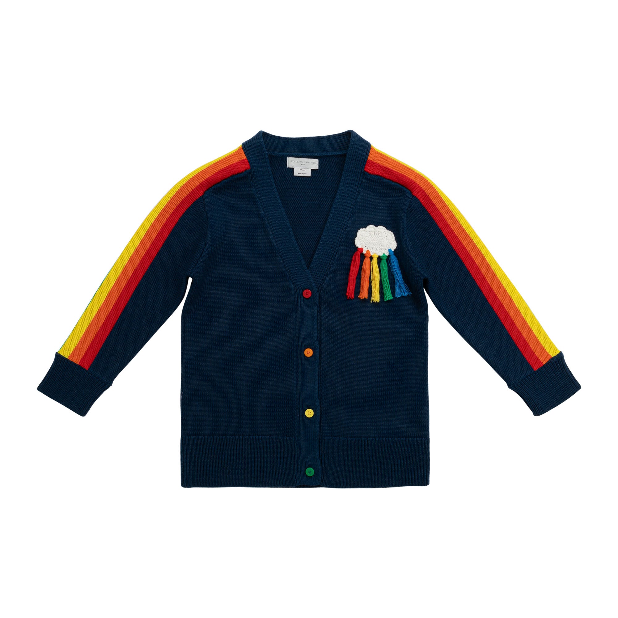 Girls Navy Knit Cardigan