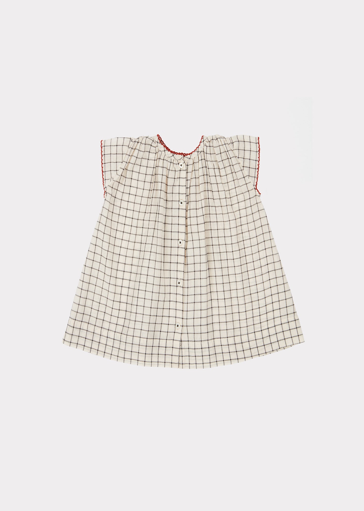Baby Girls Black & White Check Dress