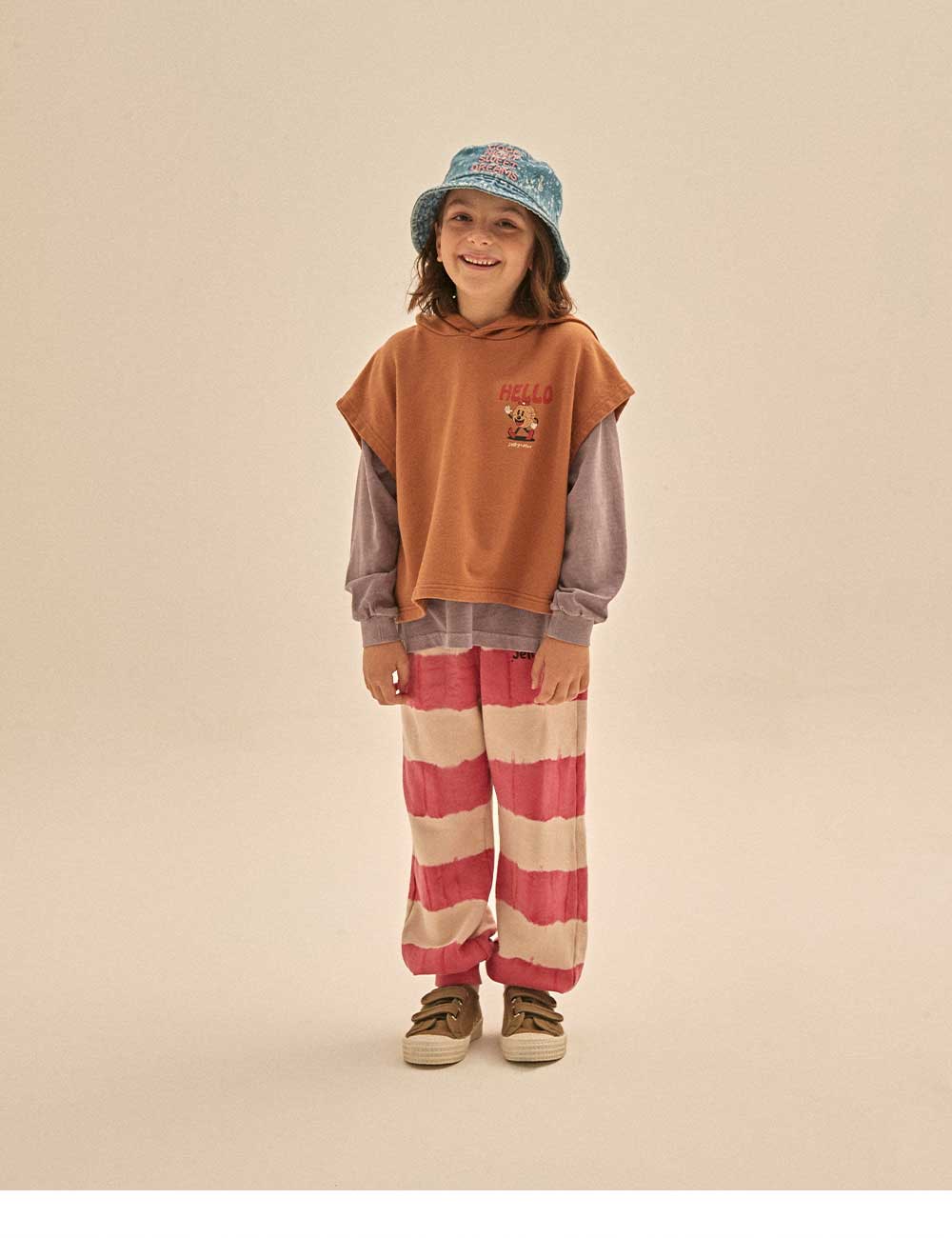 Boys & Girls Brown Hooded Vest