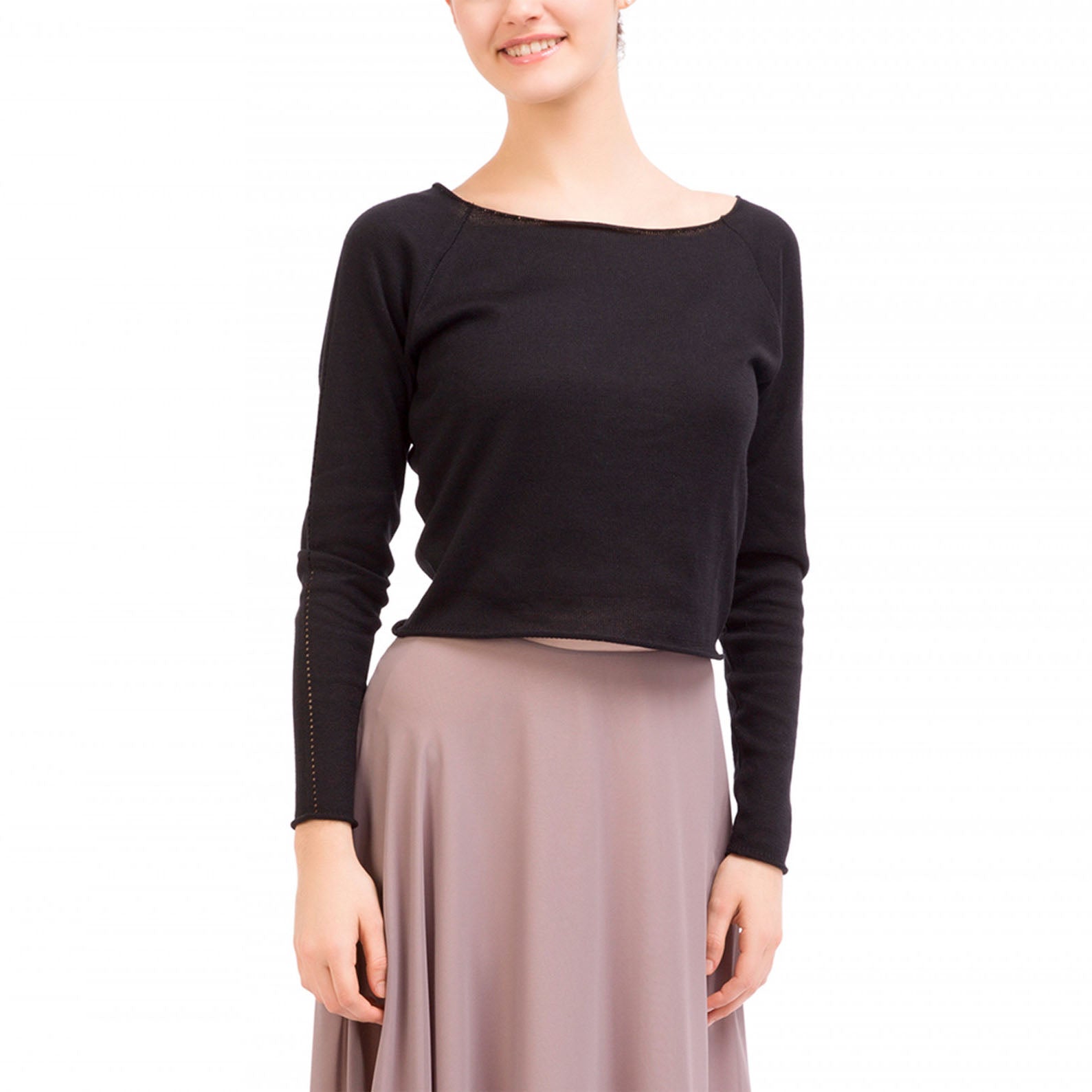 Girls Black Ballet Top