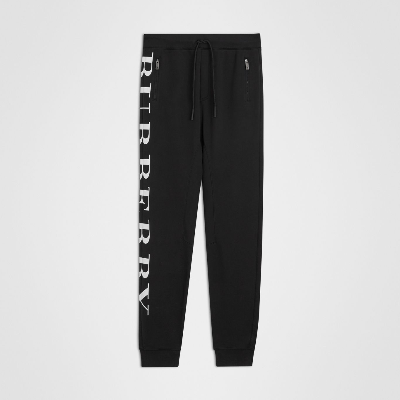 Girls Black Logo Cotton Trousers