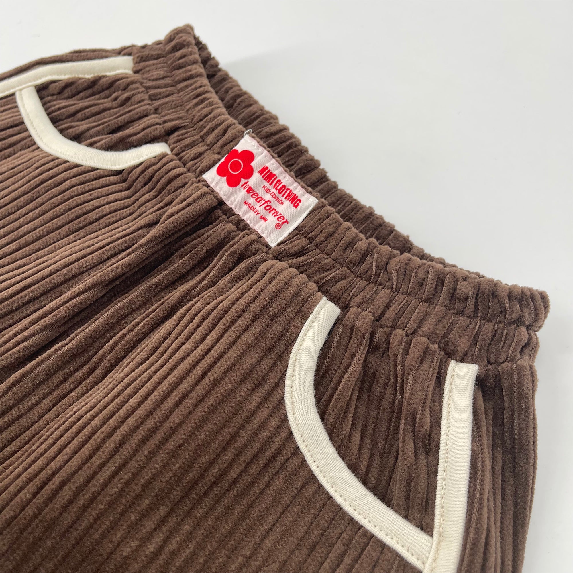 Girls Brown Corduroy Shorts