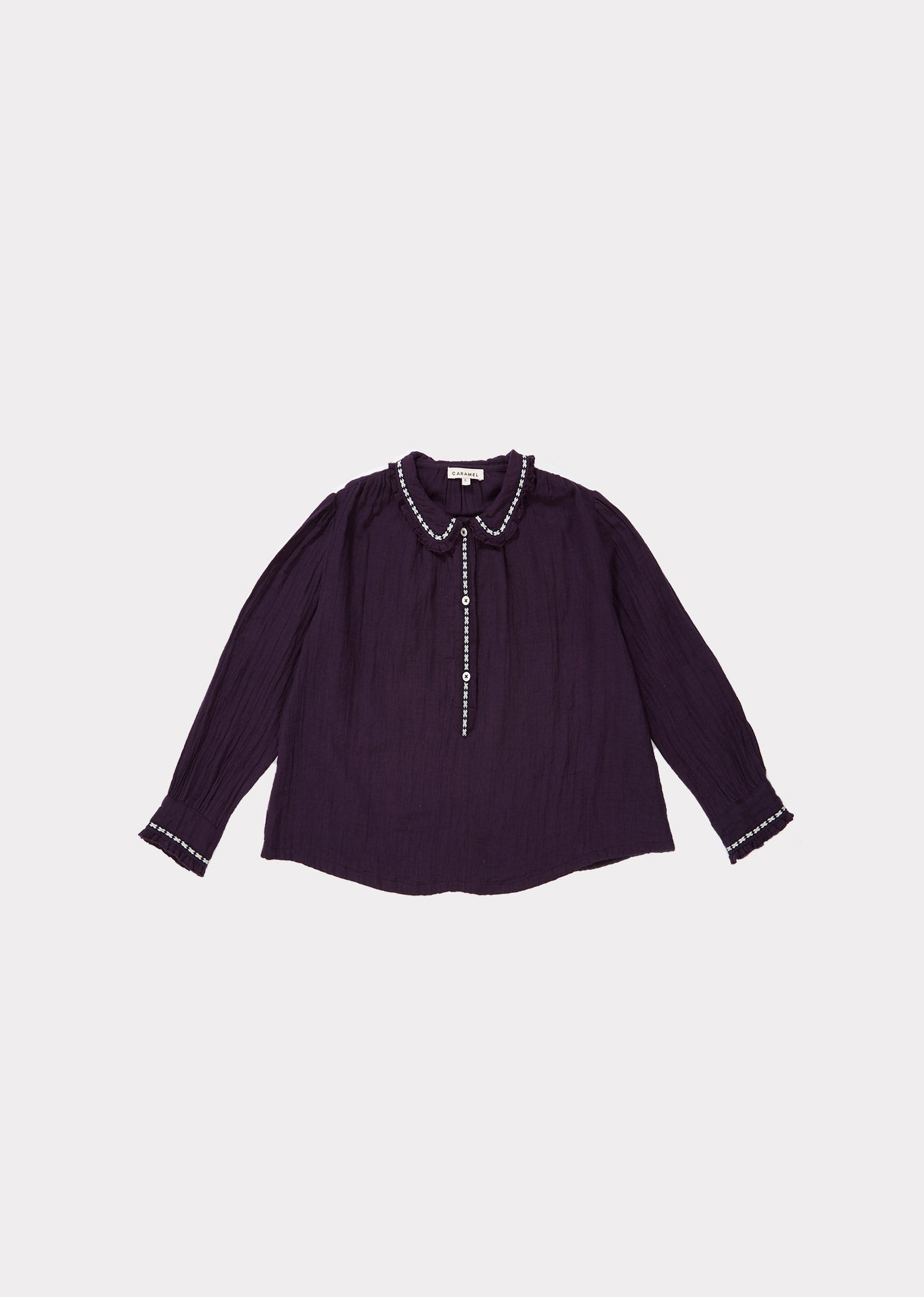 Girls Purple Cotton Blouse