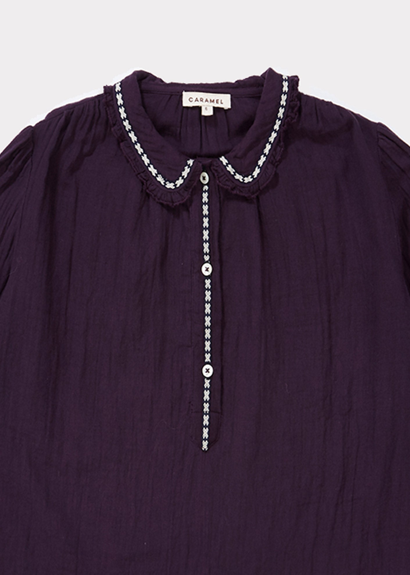 Girls Purple Cotton Blouse