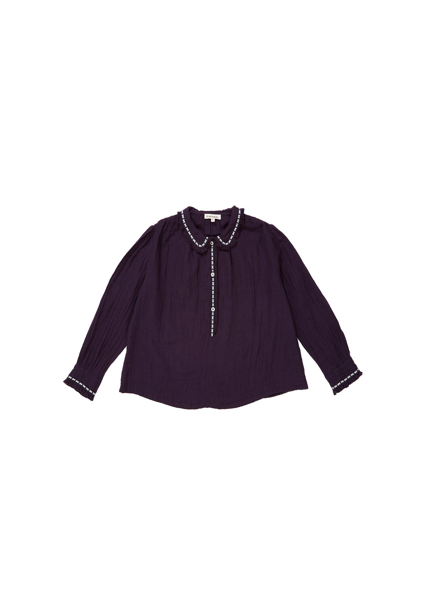 Girls Purple Cotton Blouse