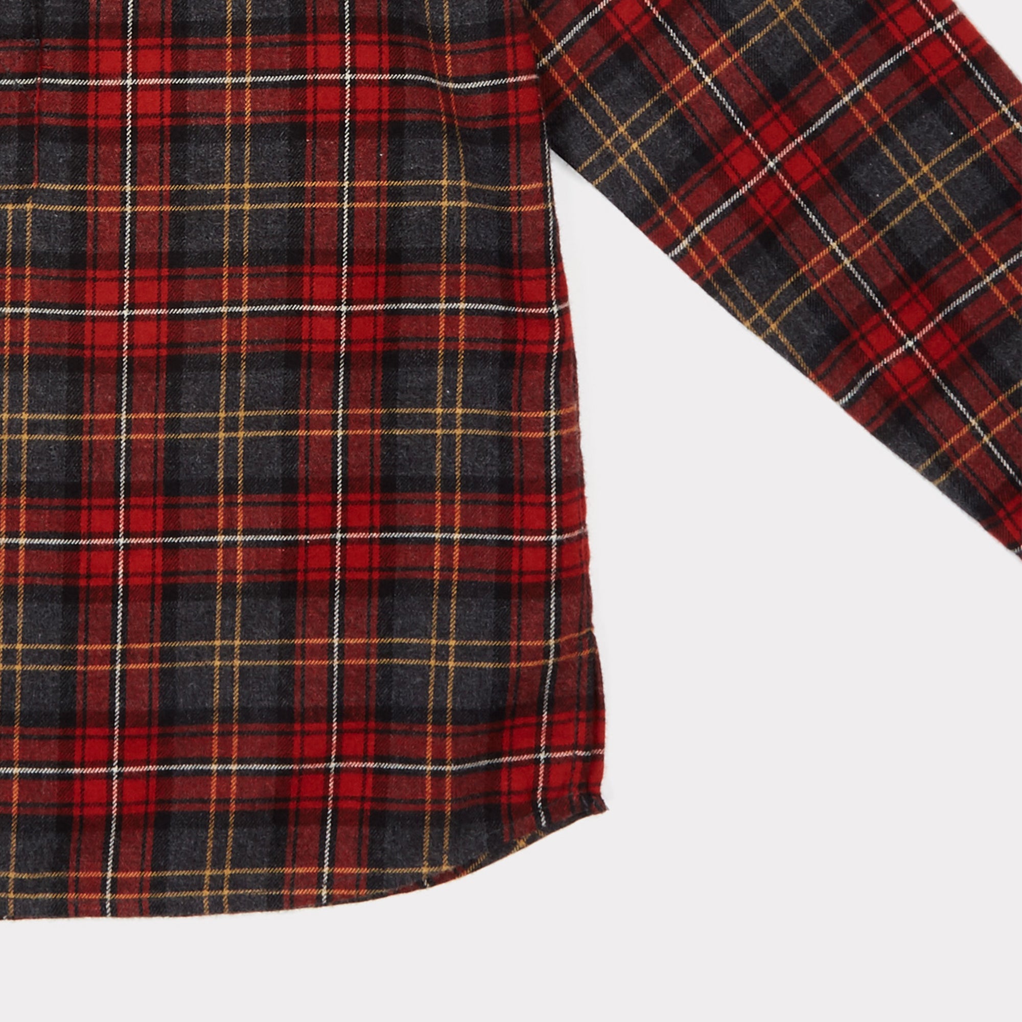 Girls & Boys Tartan Red Cotton Shirt