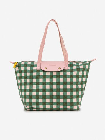 Girls Green Check Bag