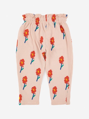 Girls Pink Flowers Trousers