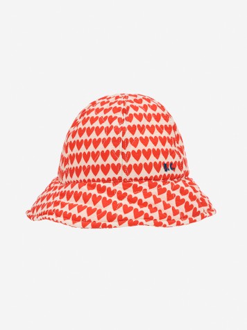 Girls Red Heart Hat
