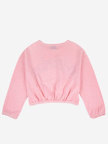 Girls Pink Cotton T-Shirt