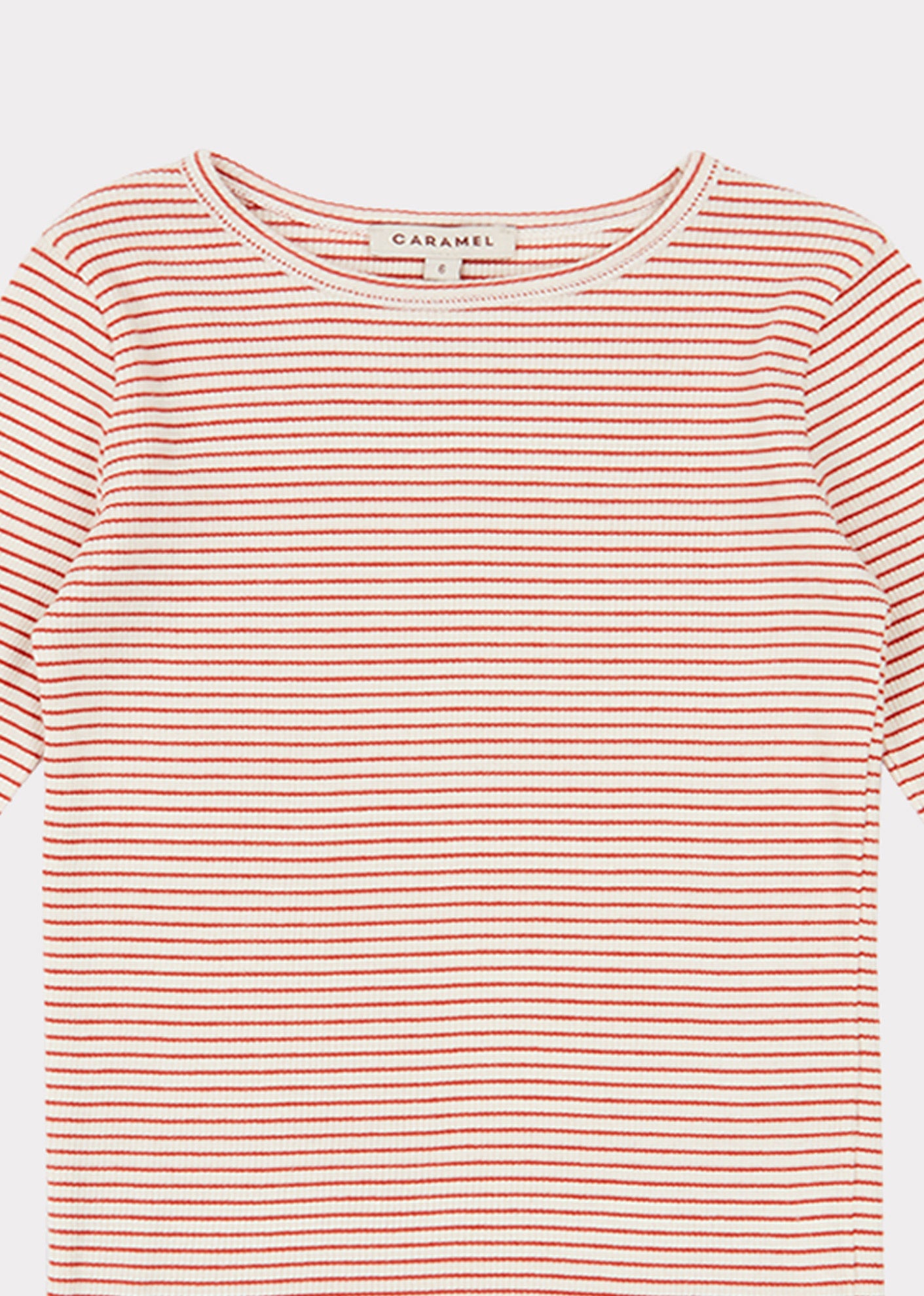 Girls Red Stripe Cotton Top