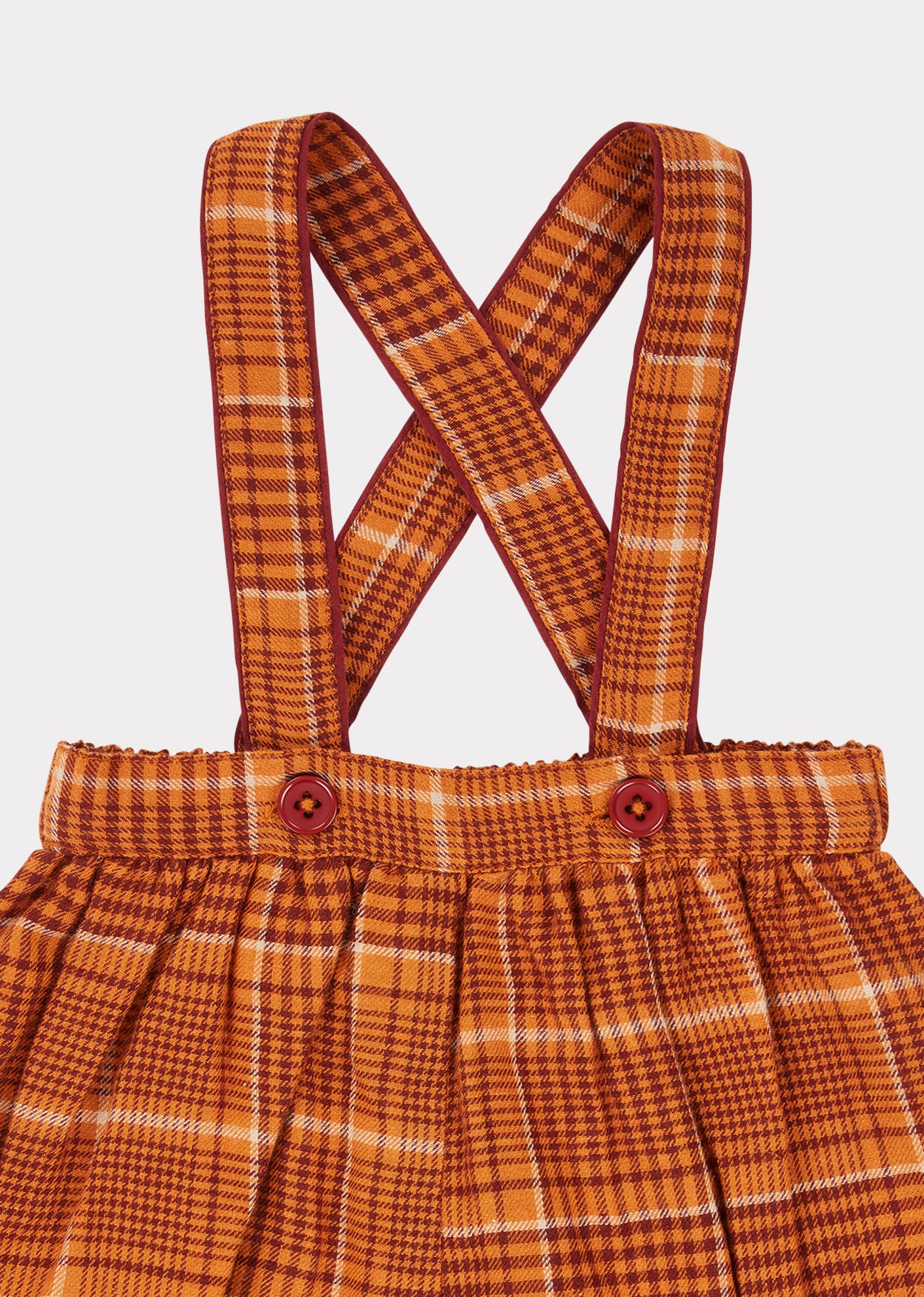 Baby Boys & Girls Orange Check Dunlin Romper