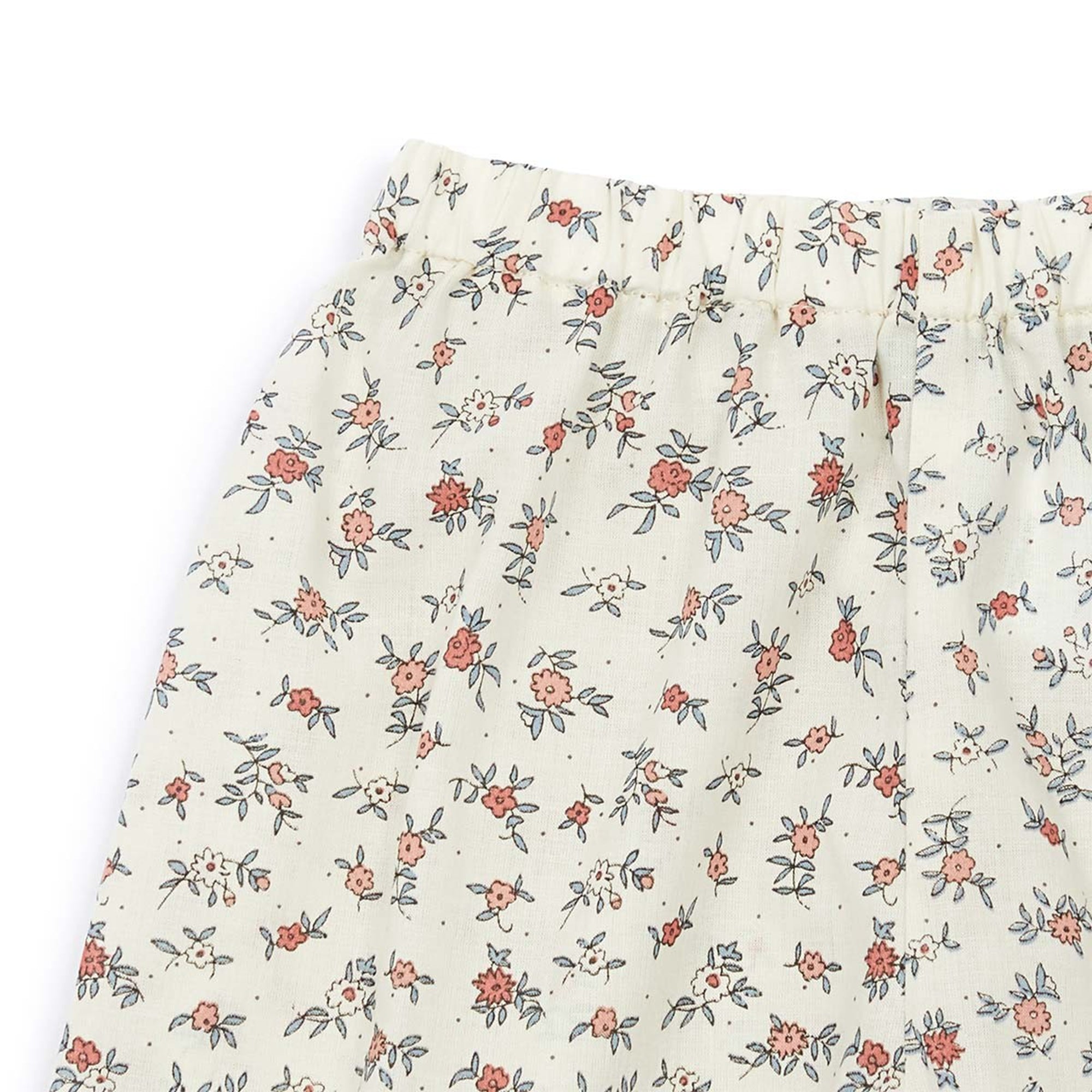 Baby Beige Flower Cotton Trousers