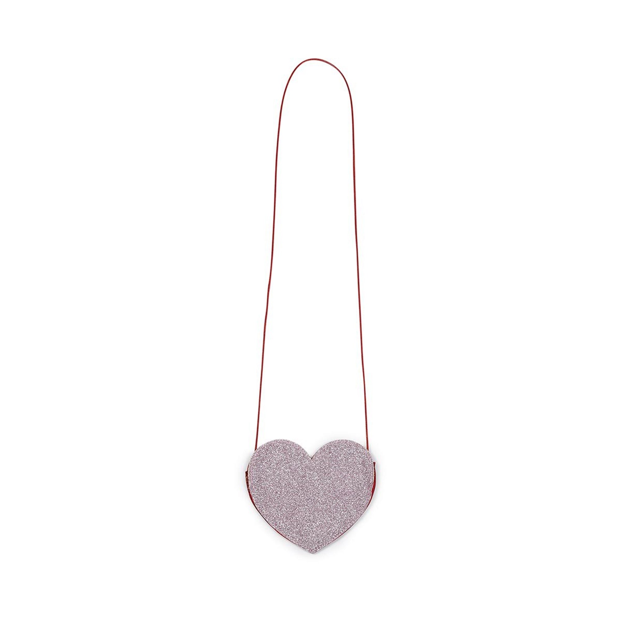 Girls Red Glitter Heart Bag