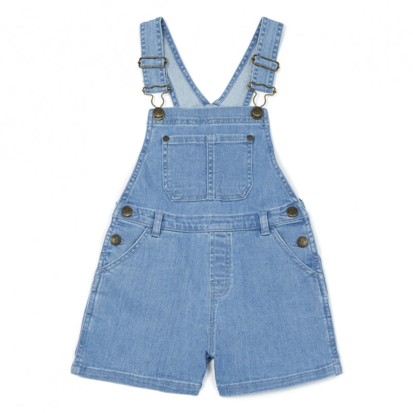 Girls Denim Blue Cotton Shorts