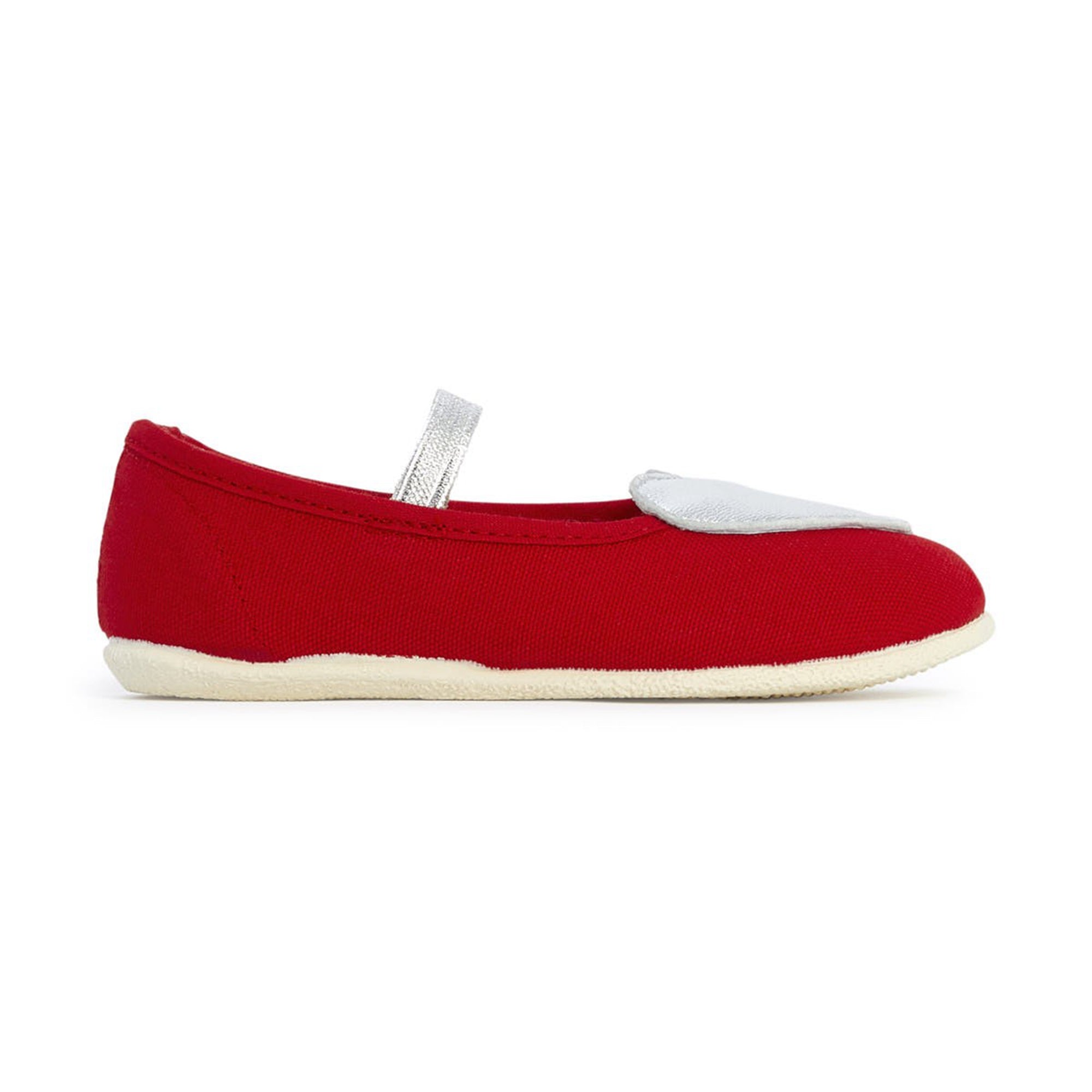 Baby Red Cotton Hearts Slippers