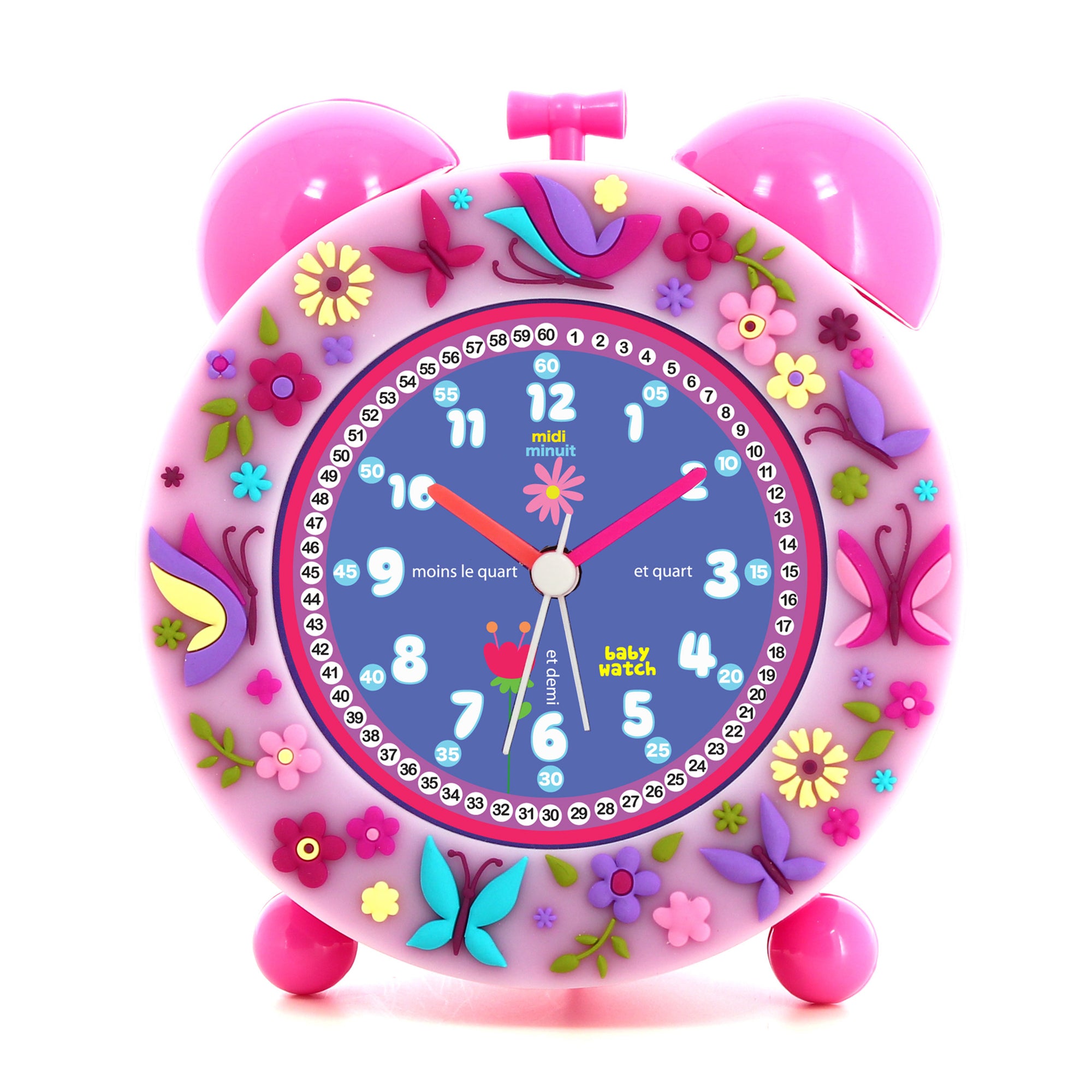 Girls Pink Flower Alarm Clock