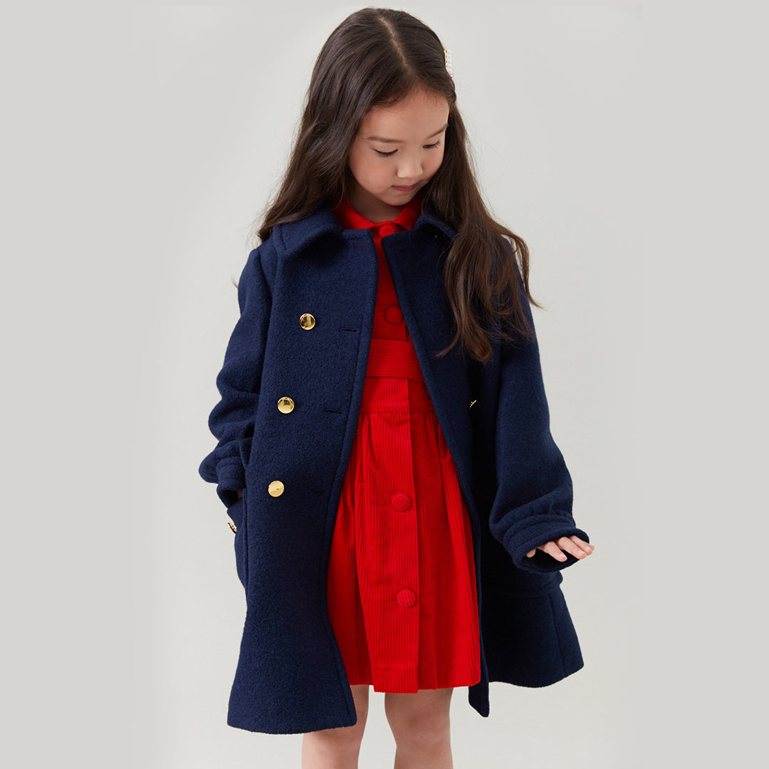 Girls Bright Fire Cotton Dress