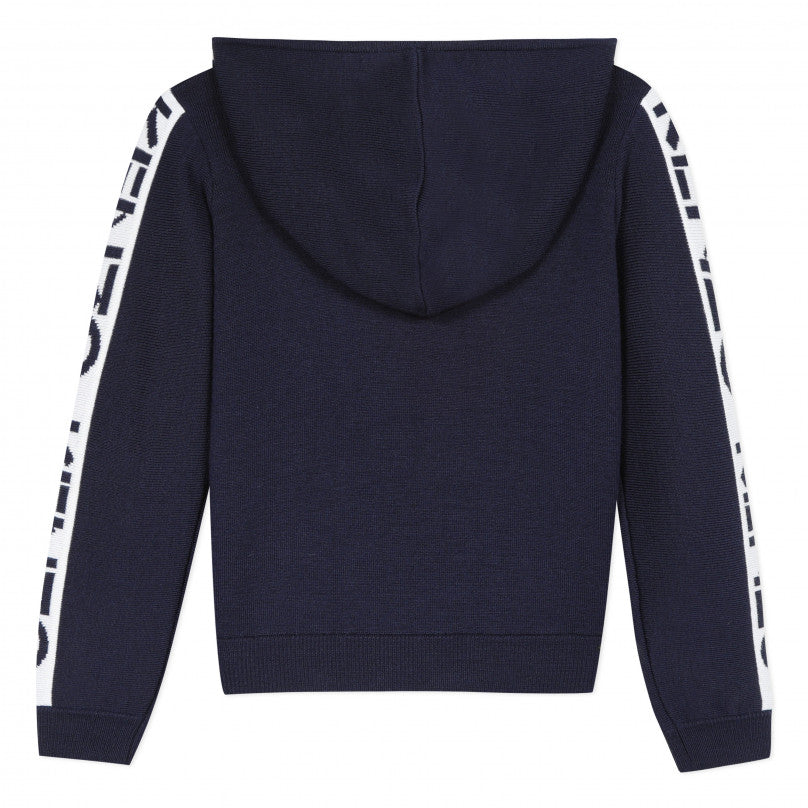 Girls Navy Logo Hoodie