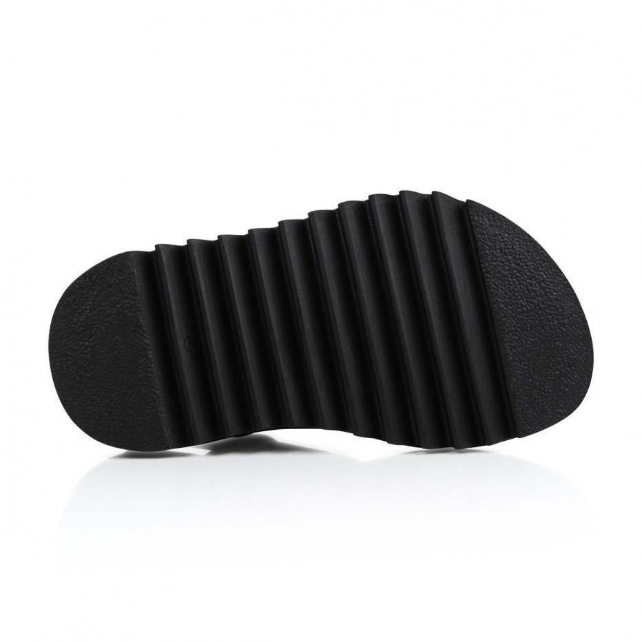 Baby Black Calf Leather Sandal
