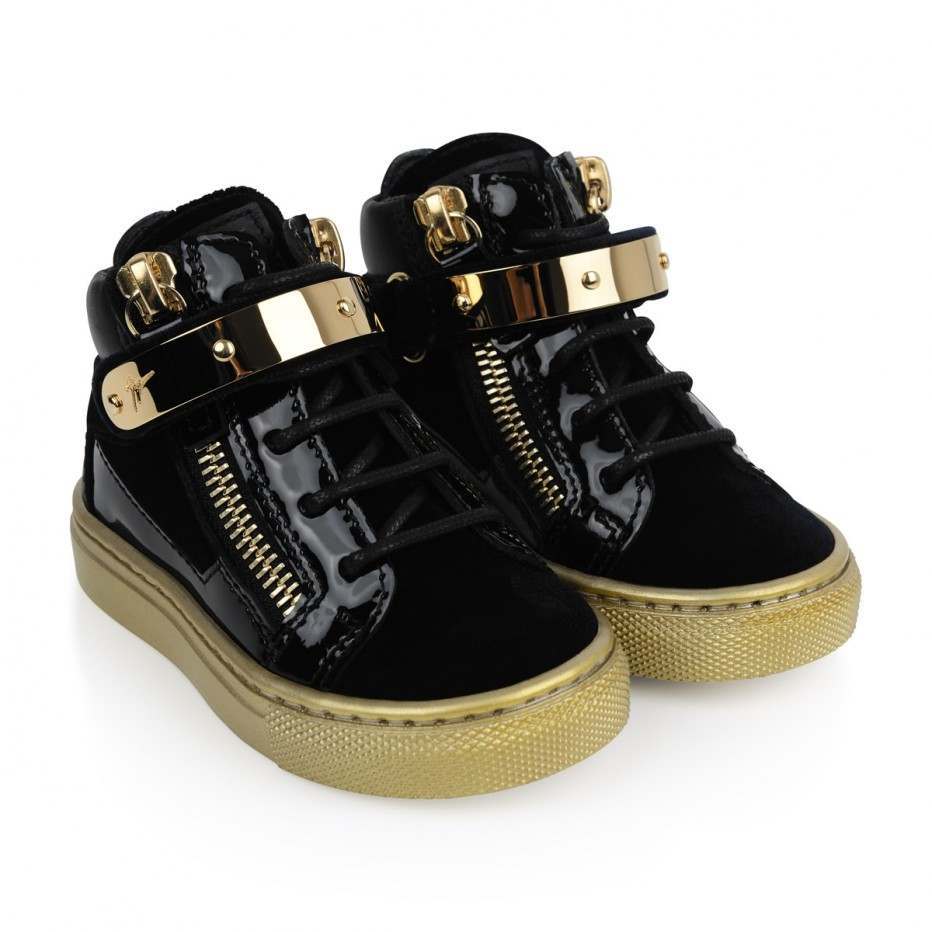 Baby Velvet Navy Velvet Sneaker