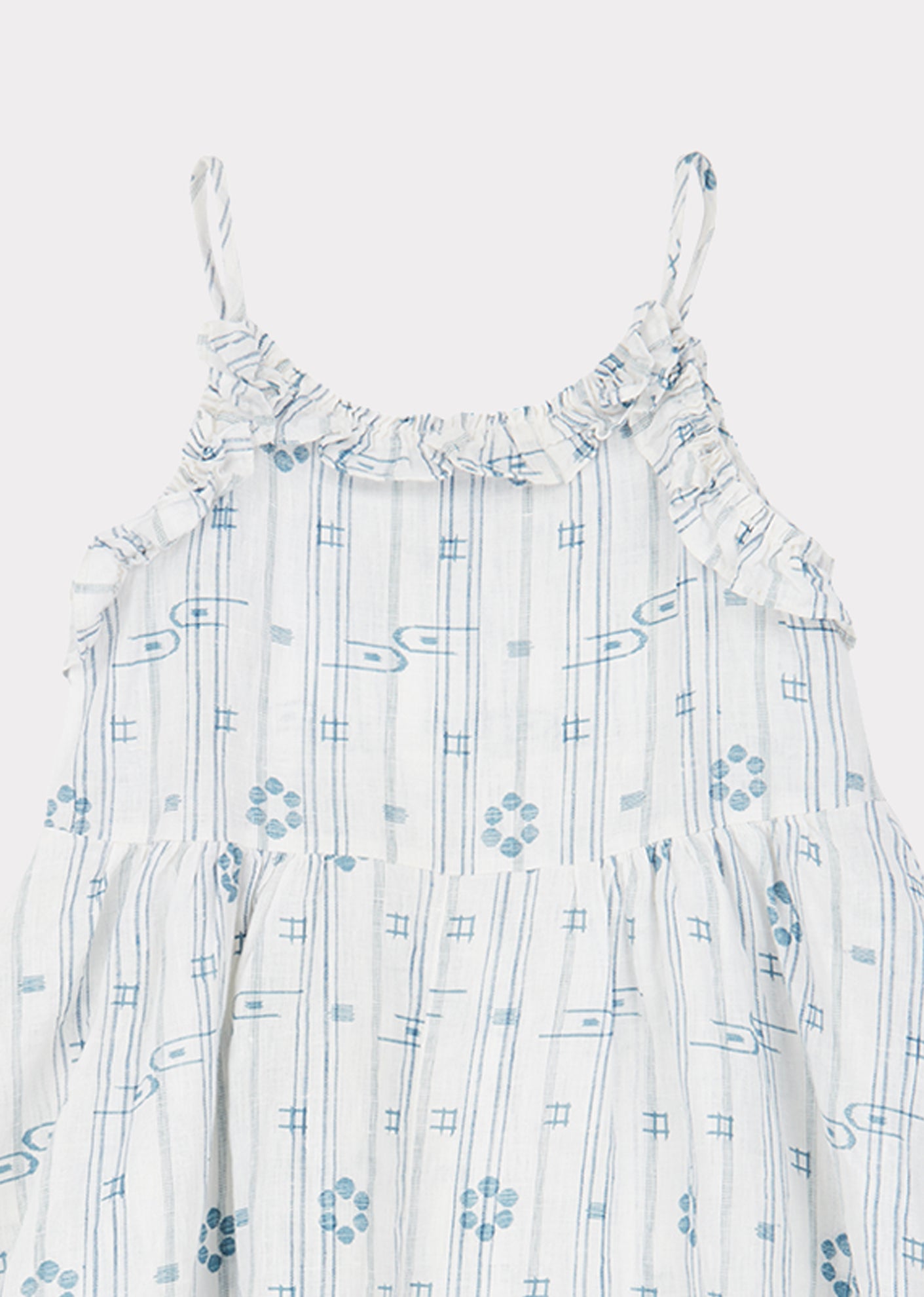 Girls Light Blue Pattern Dress
