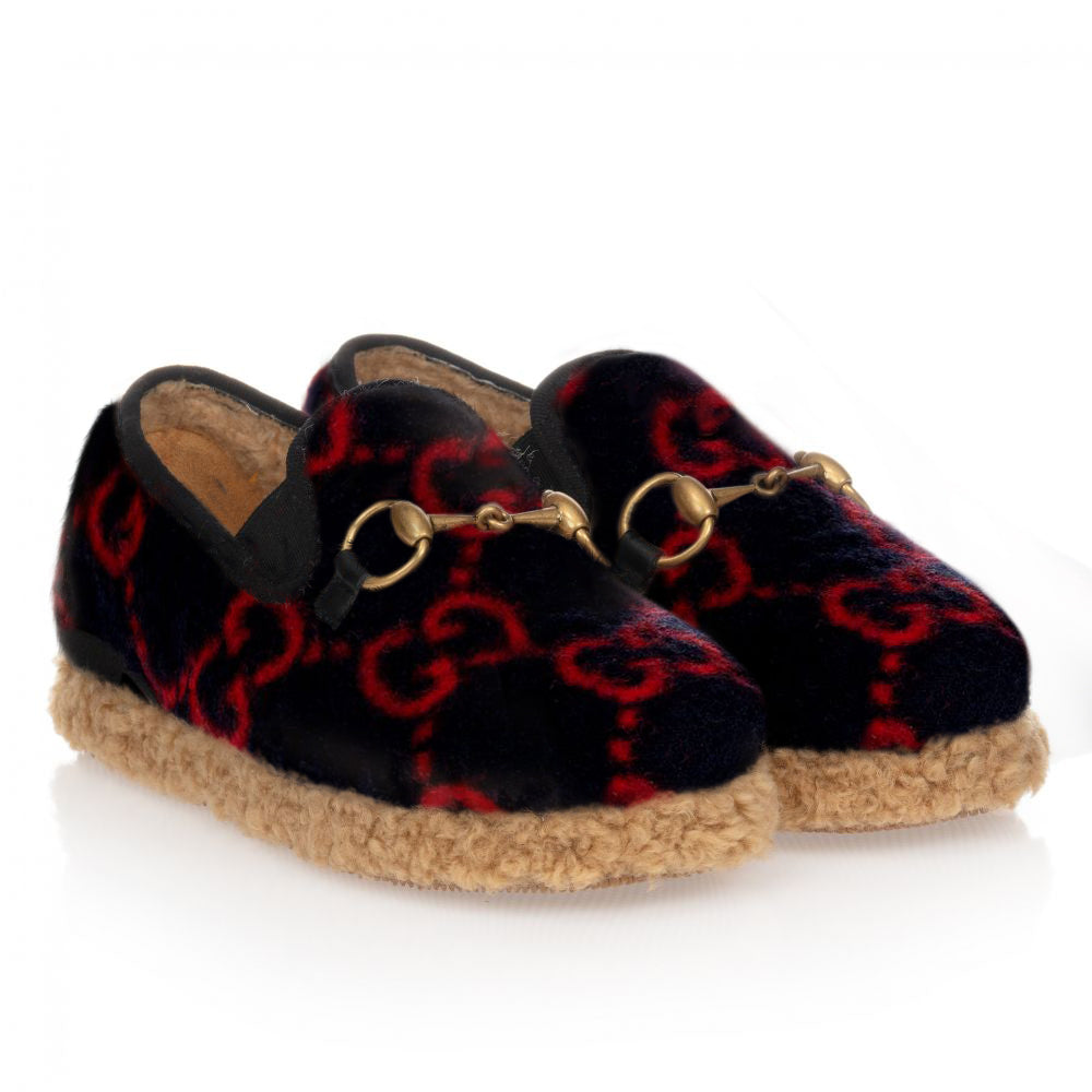 Girls Blue GG Flats