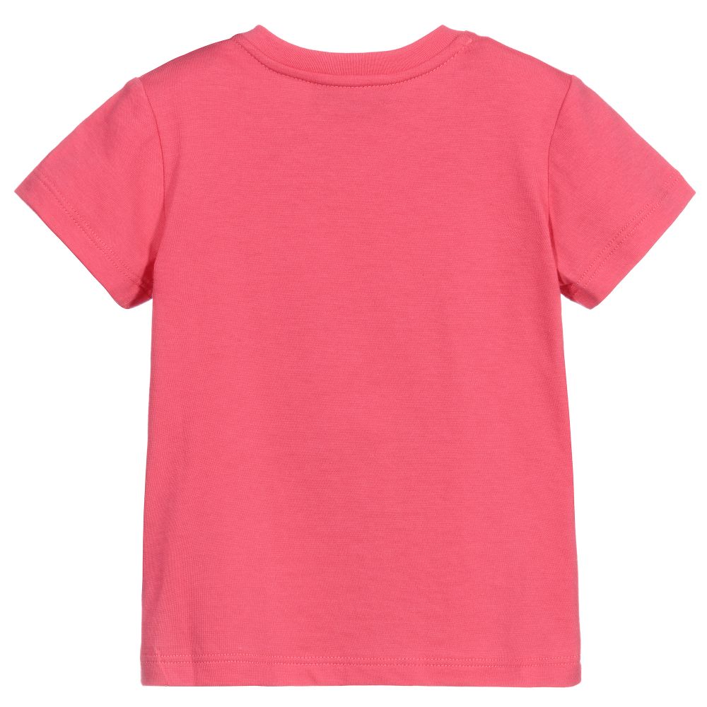 Baby Girls Pink Logo Cotton T-Shirt