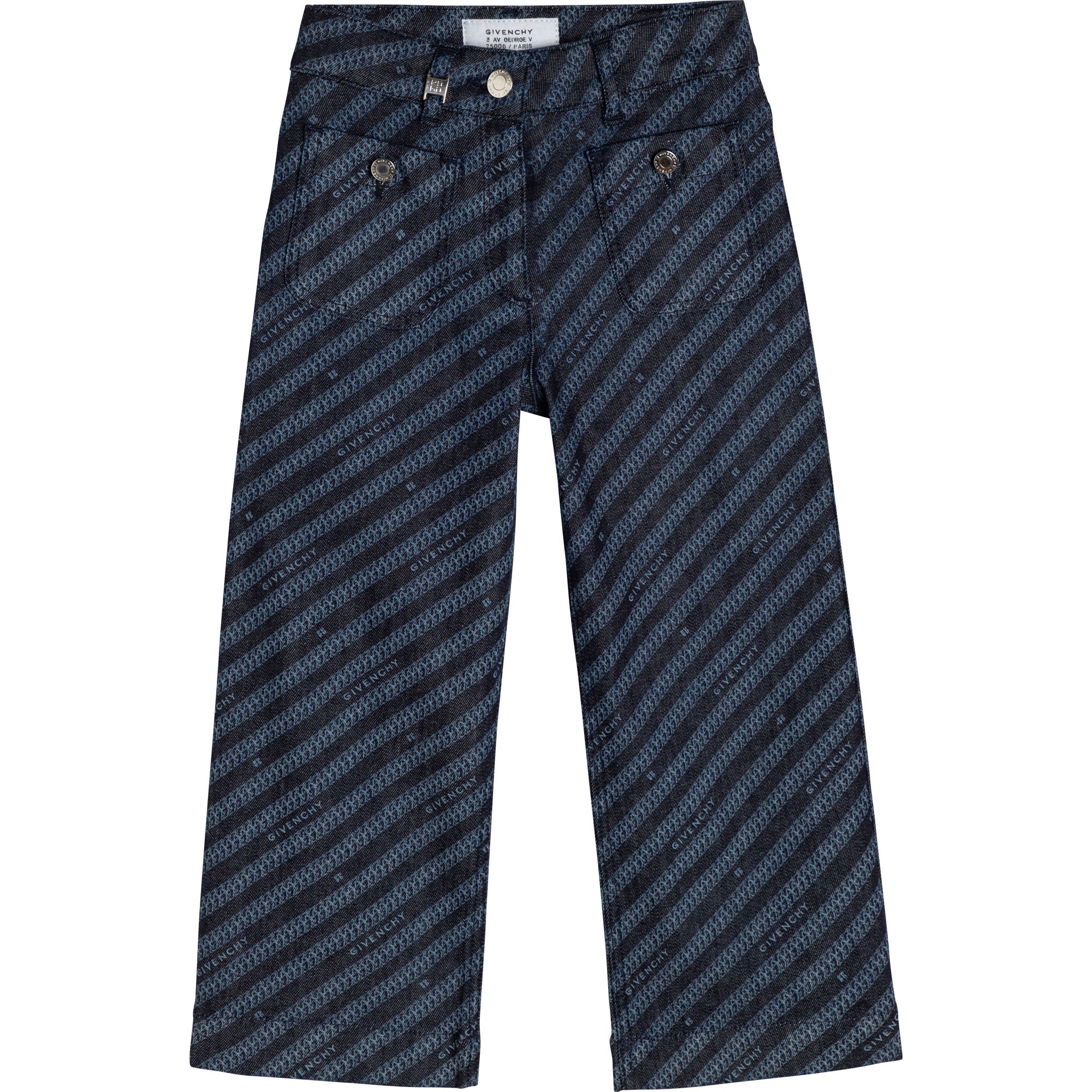 Girls Blue Logo Denim Trousers