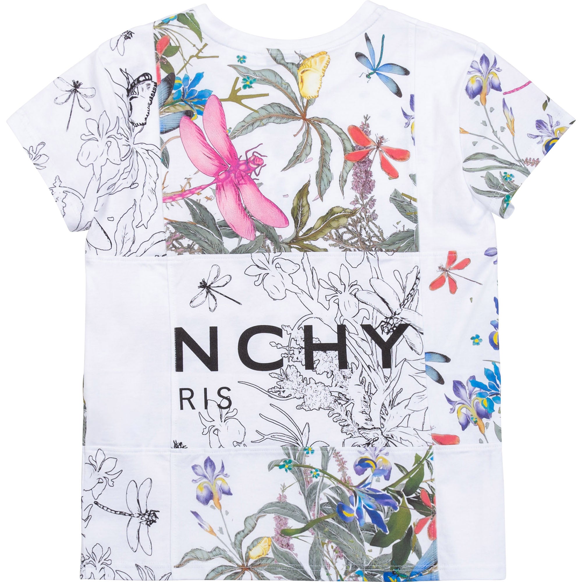 Girls White Logo Printed T-Shirt