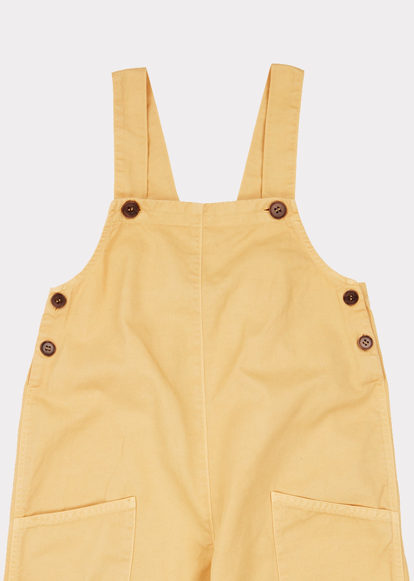 Girls Yellow Cotton Jumpsuit