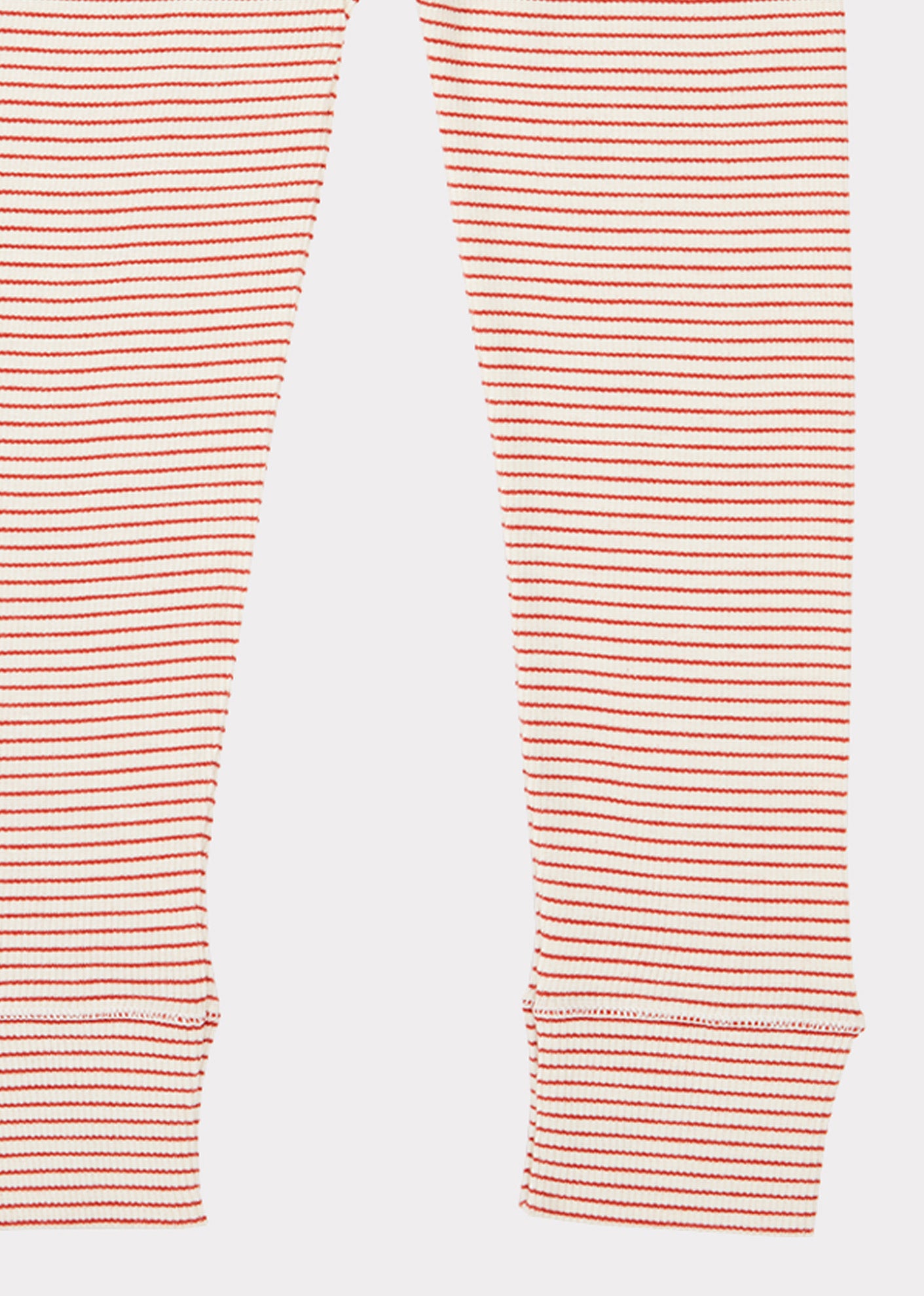 Girls Red Stripe Cotton Leggings
