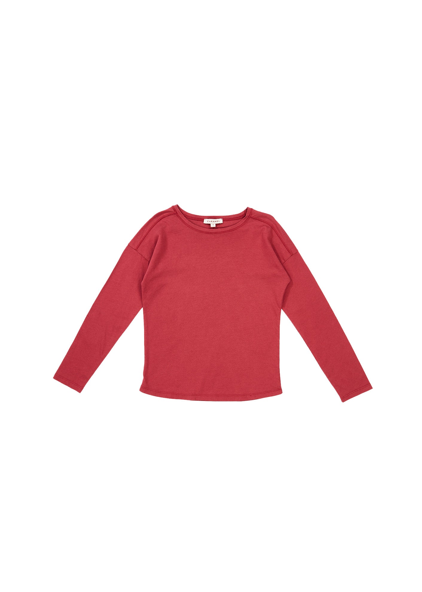 Girls Dark Red Cotton Shirt