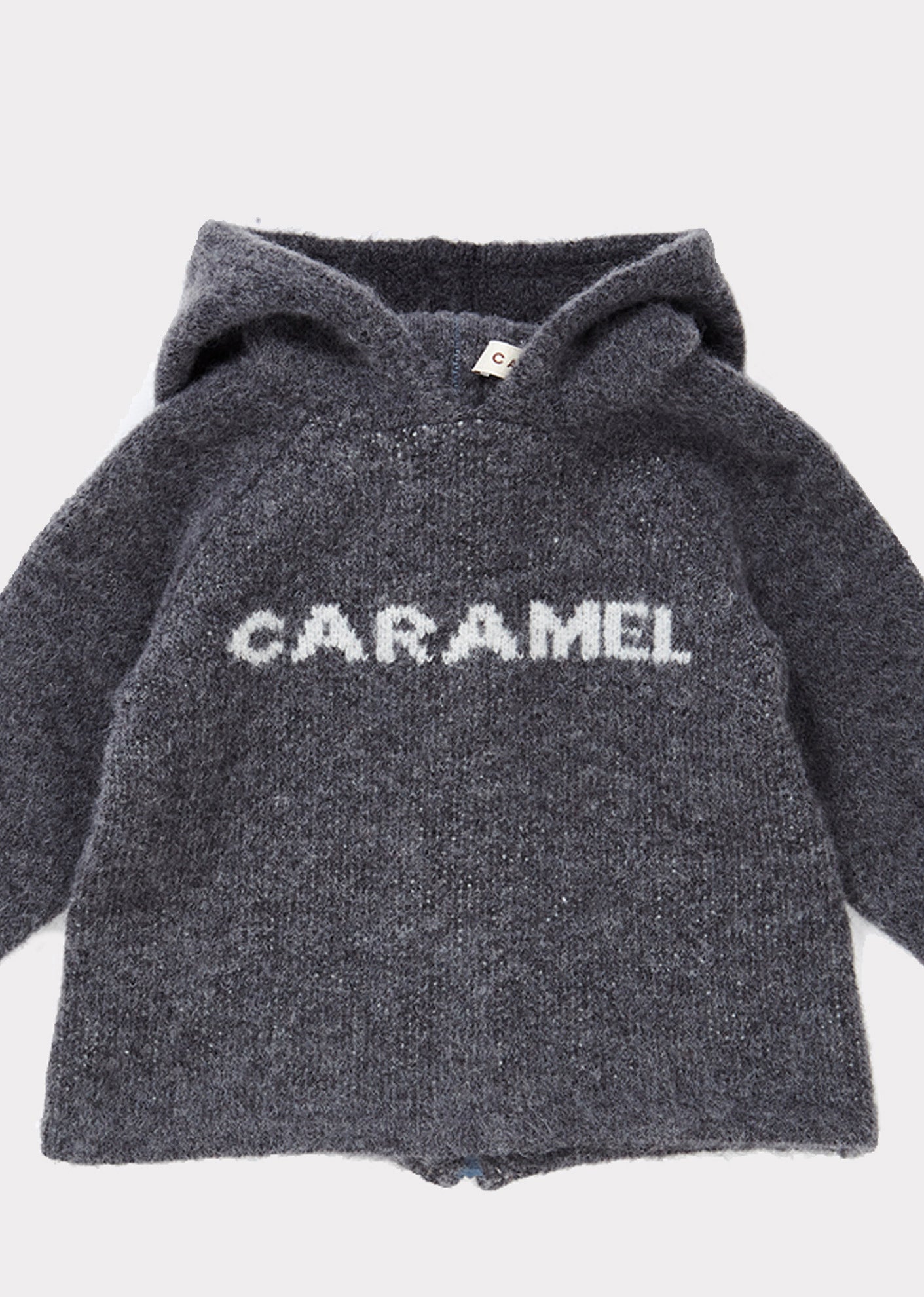 Baby Girls Grey Hooded Logo Sweater