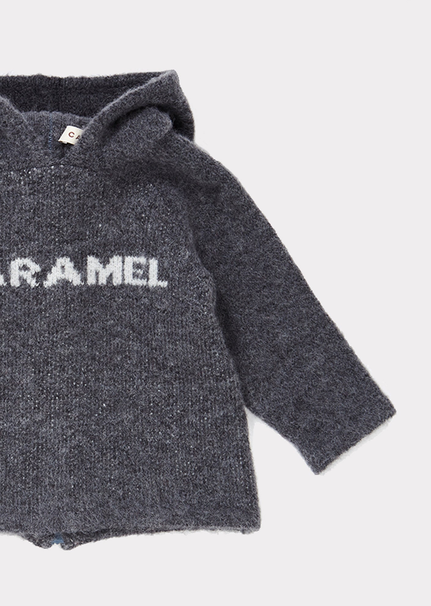 Baby Girls Grey Hooded Logo Sweater