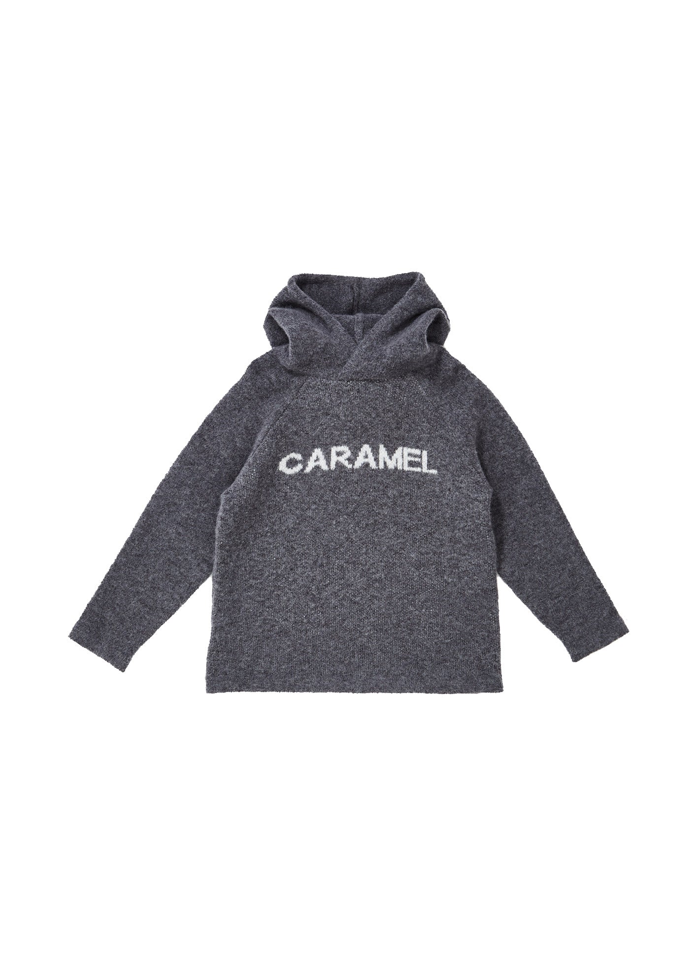 Girls Dark Grey Hooded Logo Sweater