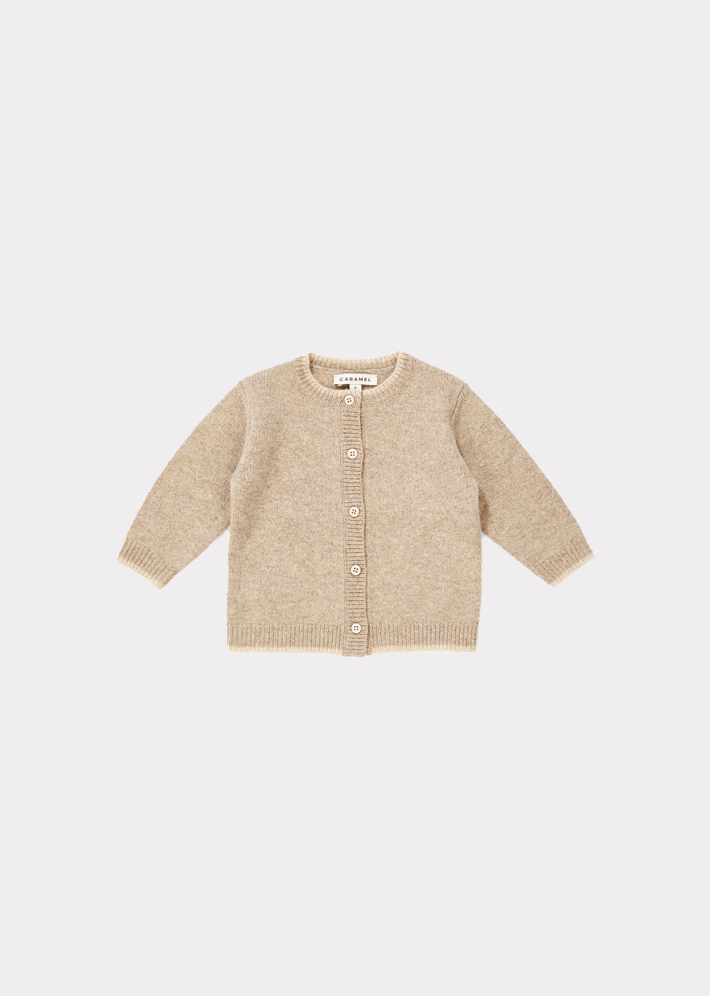 Baby Girls Khaki Wool Cardigan