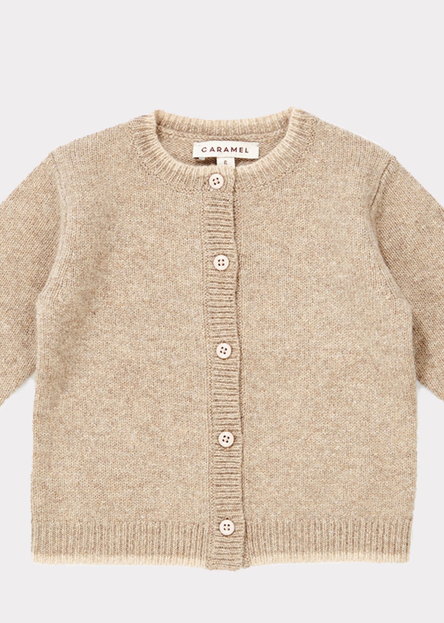 Baby Girls Khaki Wool Cardigan