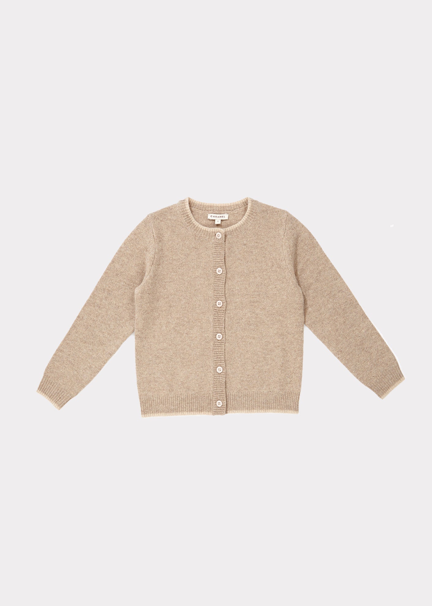 Girls Khaki Wool Cardigan