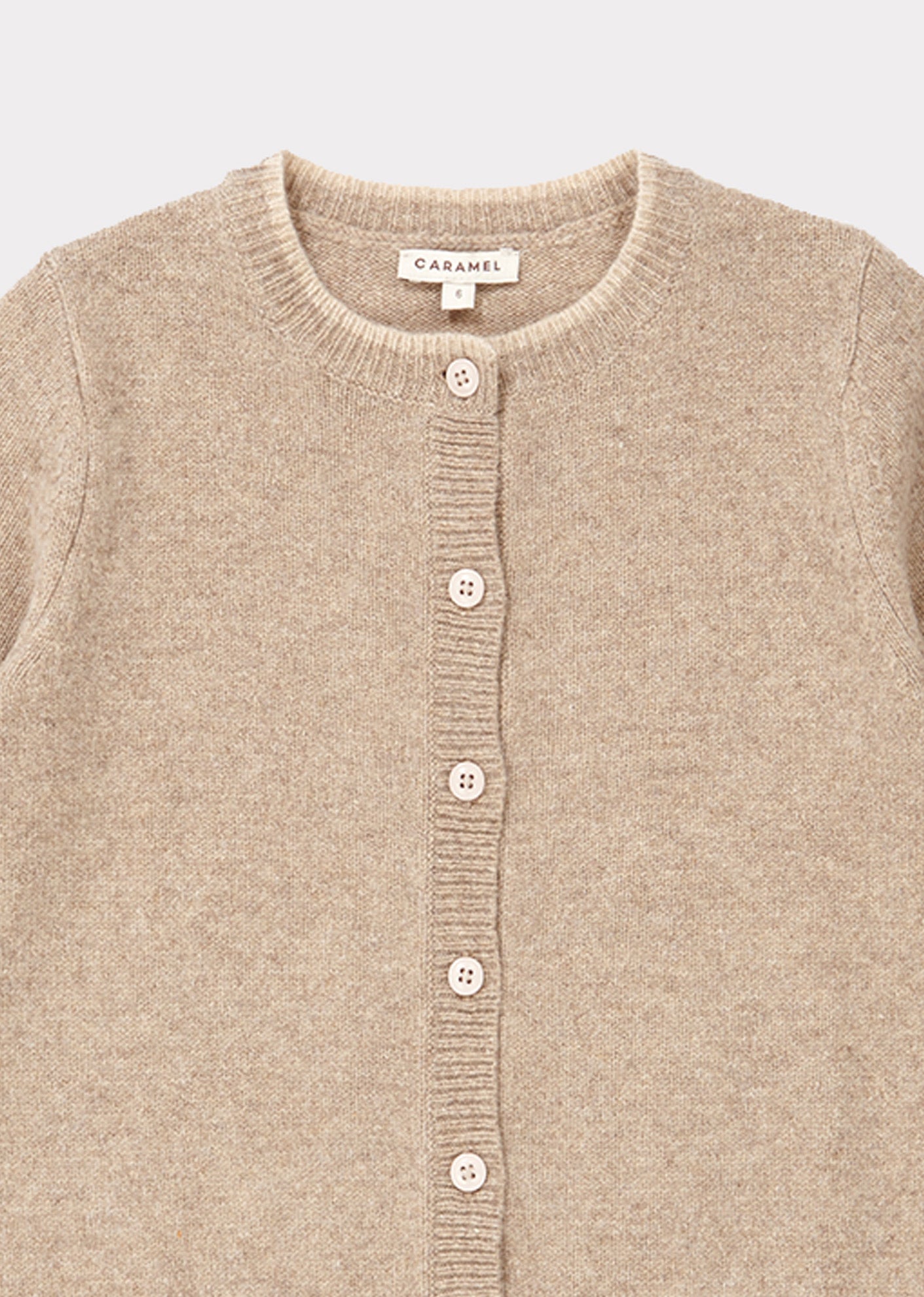 Girls Khaki Wool Cardigan