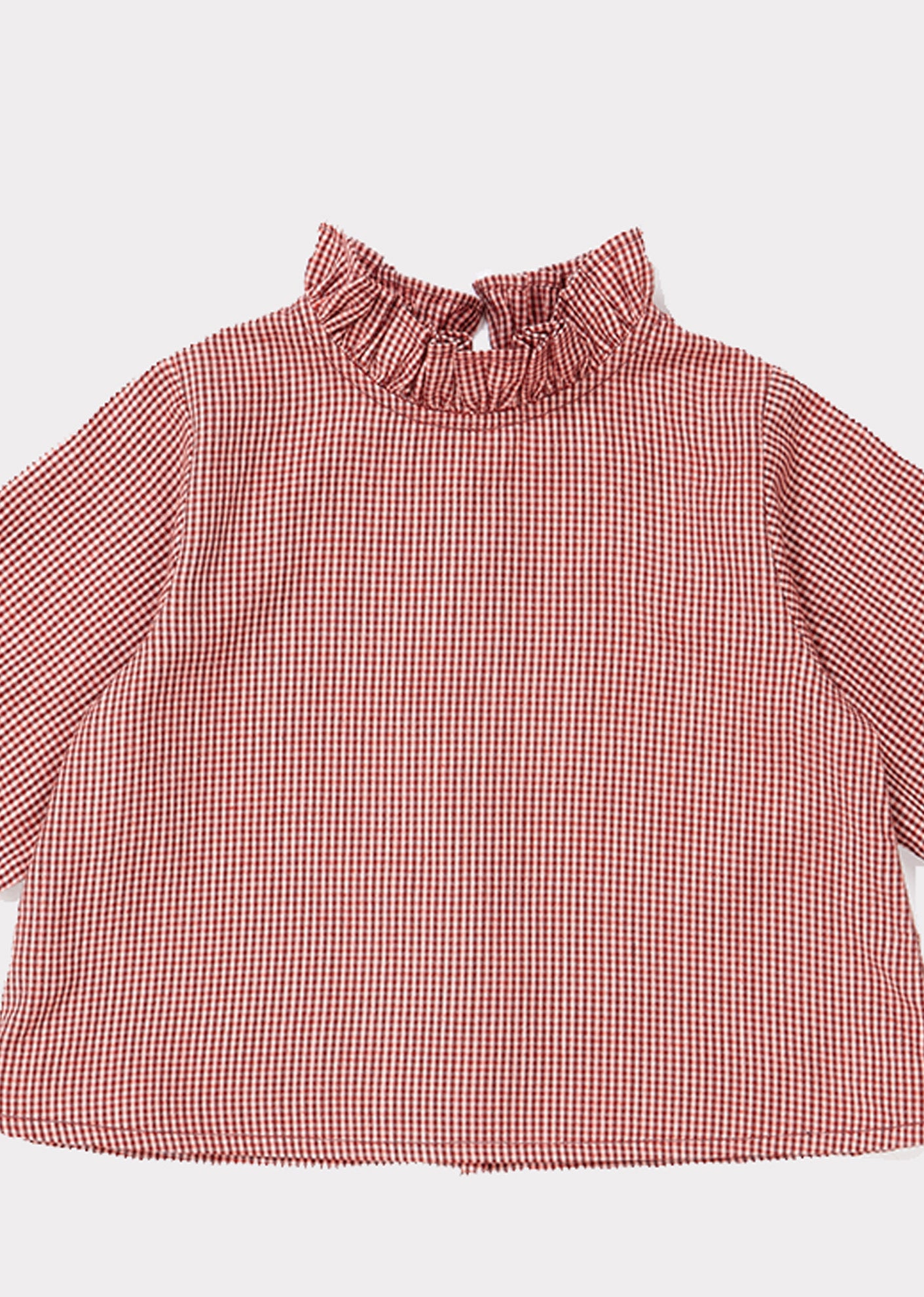 Baby Girls Poppy Check Cotton Blouse