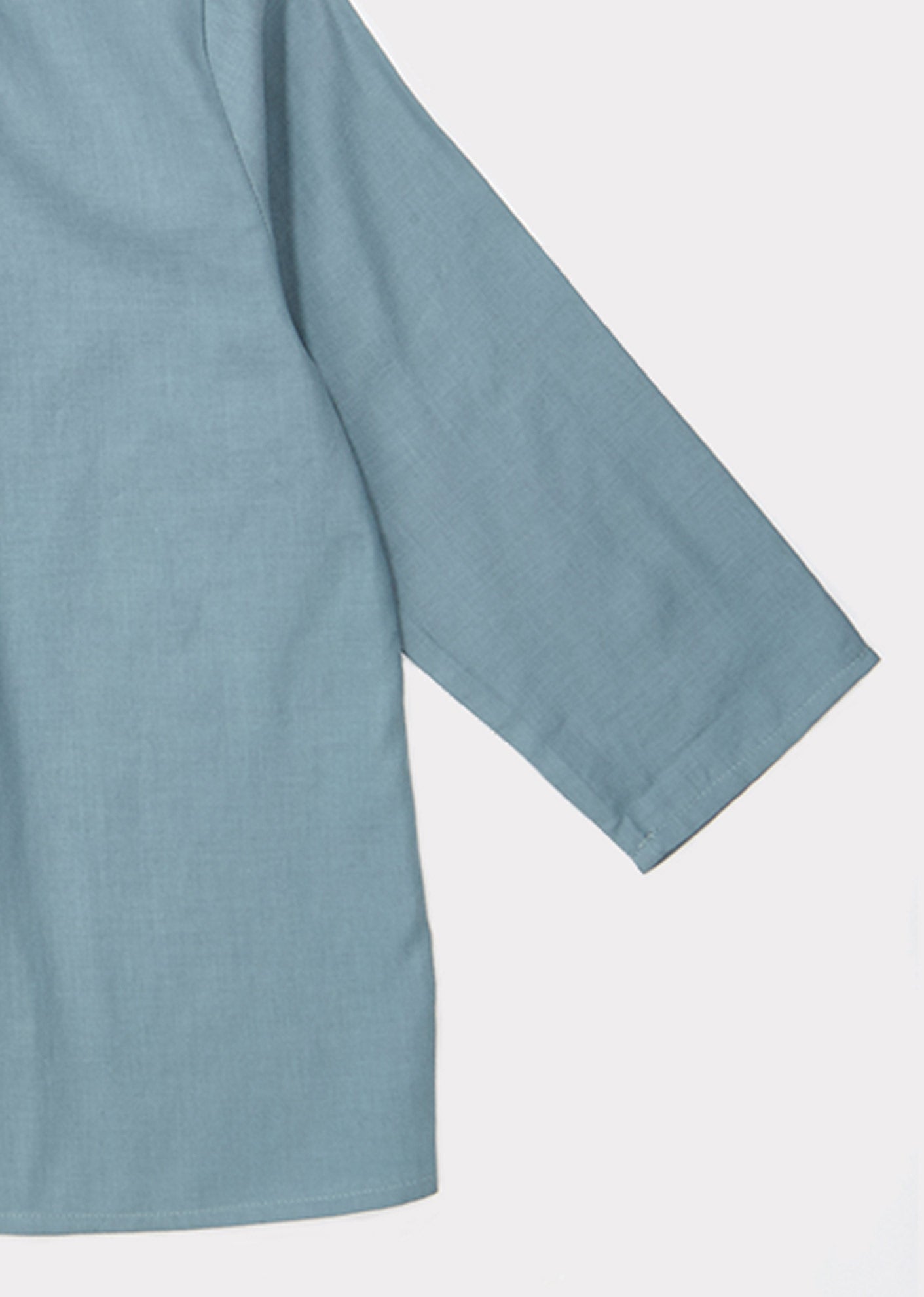 Girls Light Blue Buttons Cotton Shirt
