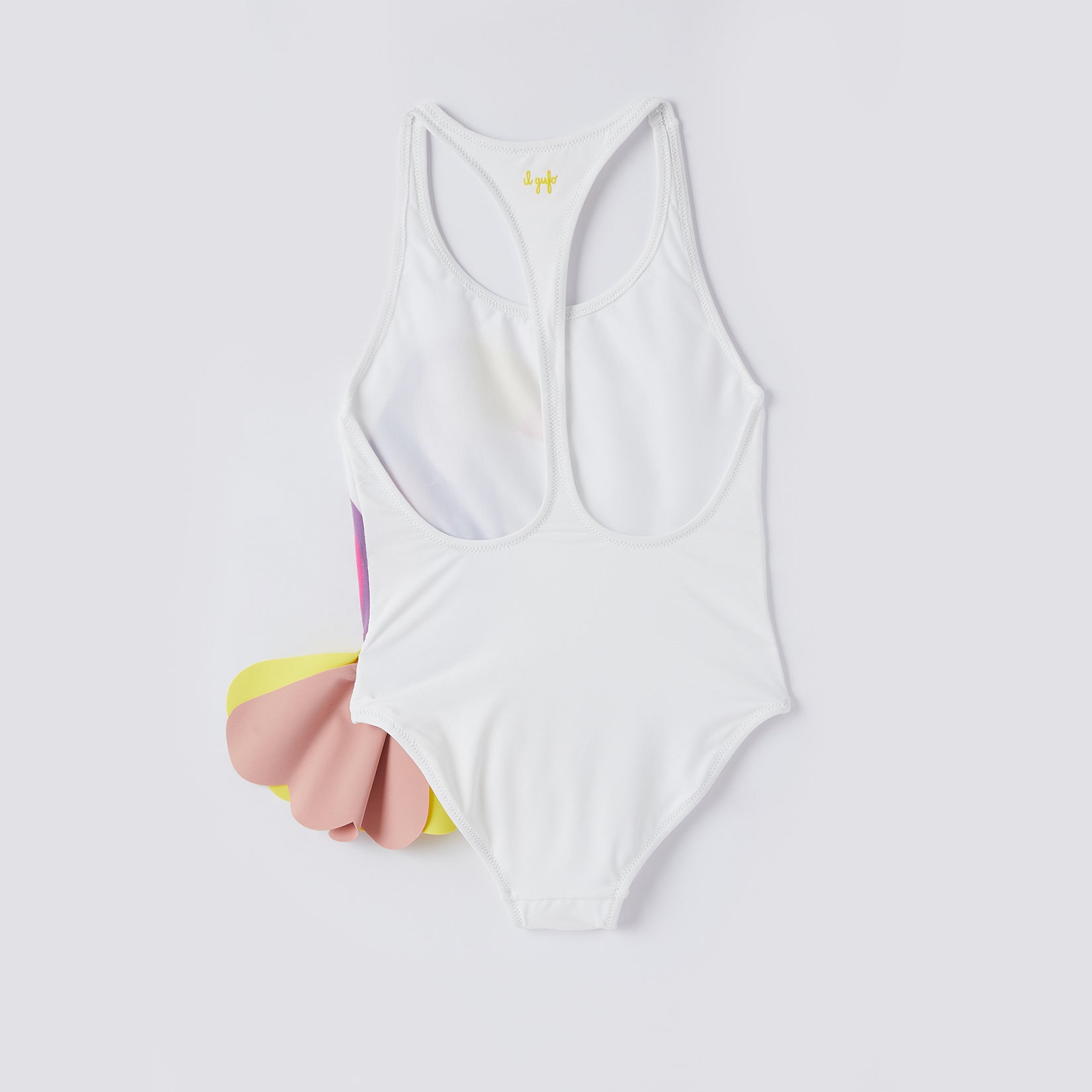 Girls White Bird Swimsuit