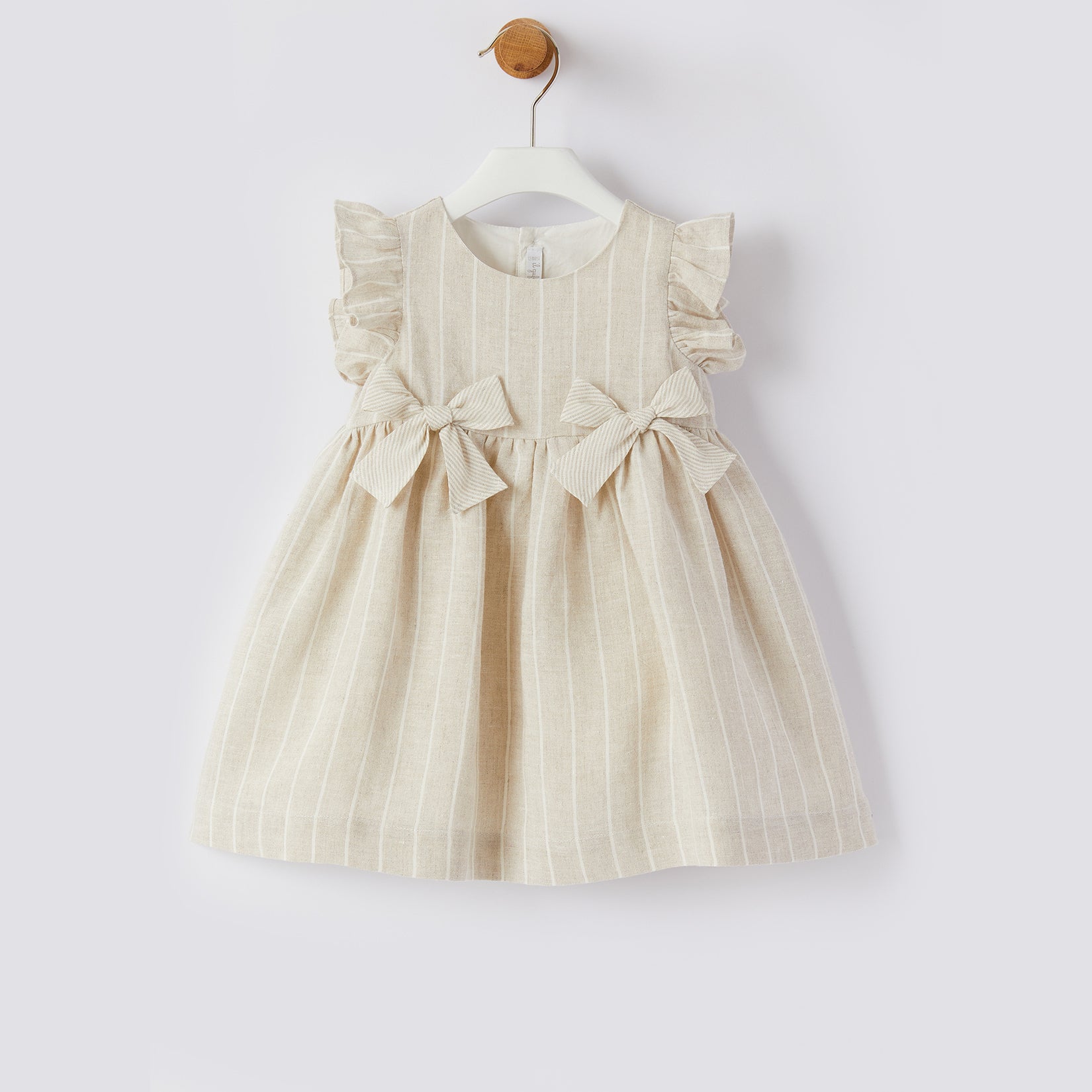 Baby Girls Beige Bowknot Dress