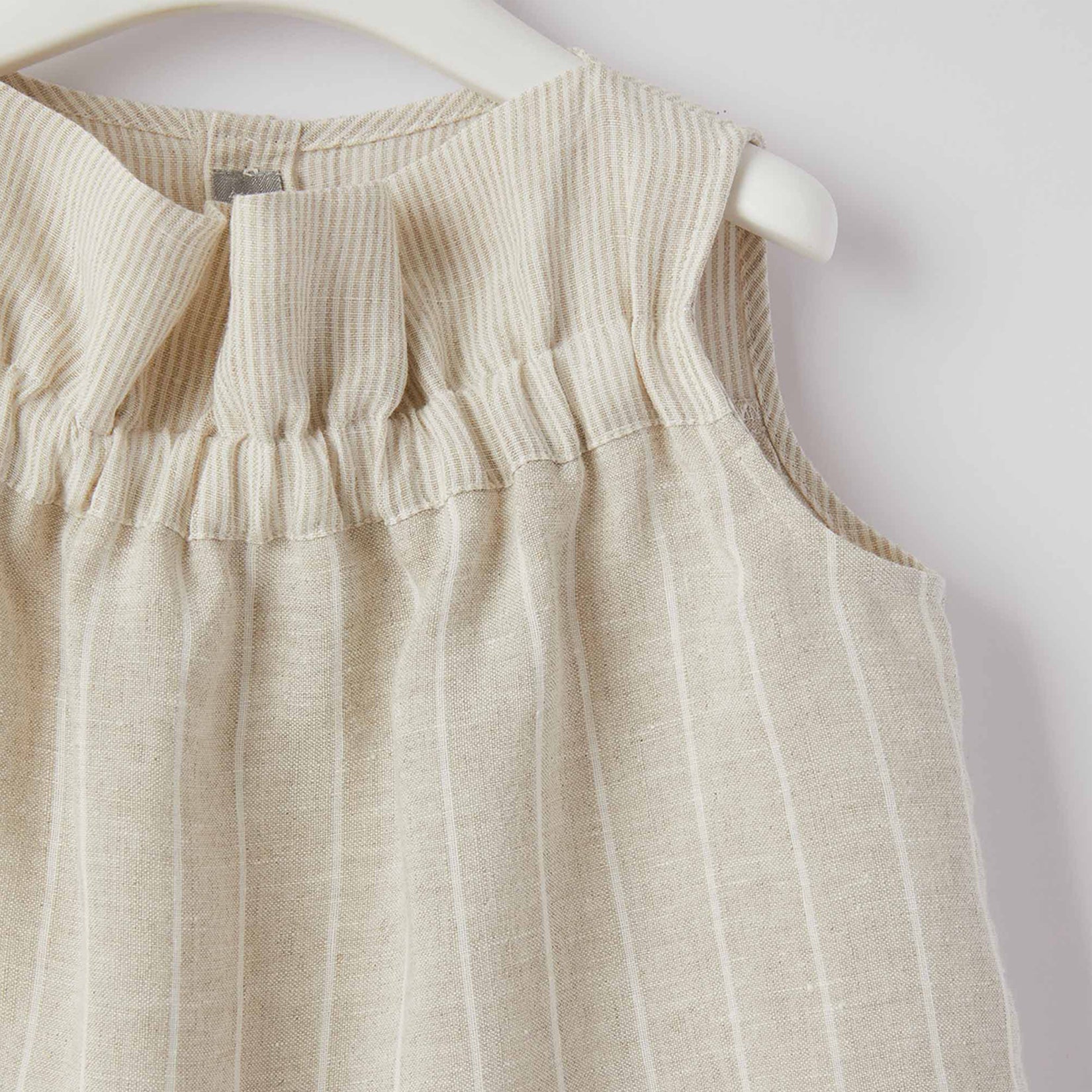 Girls Beige Stripe Top