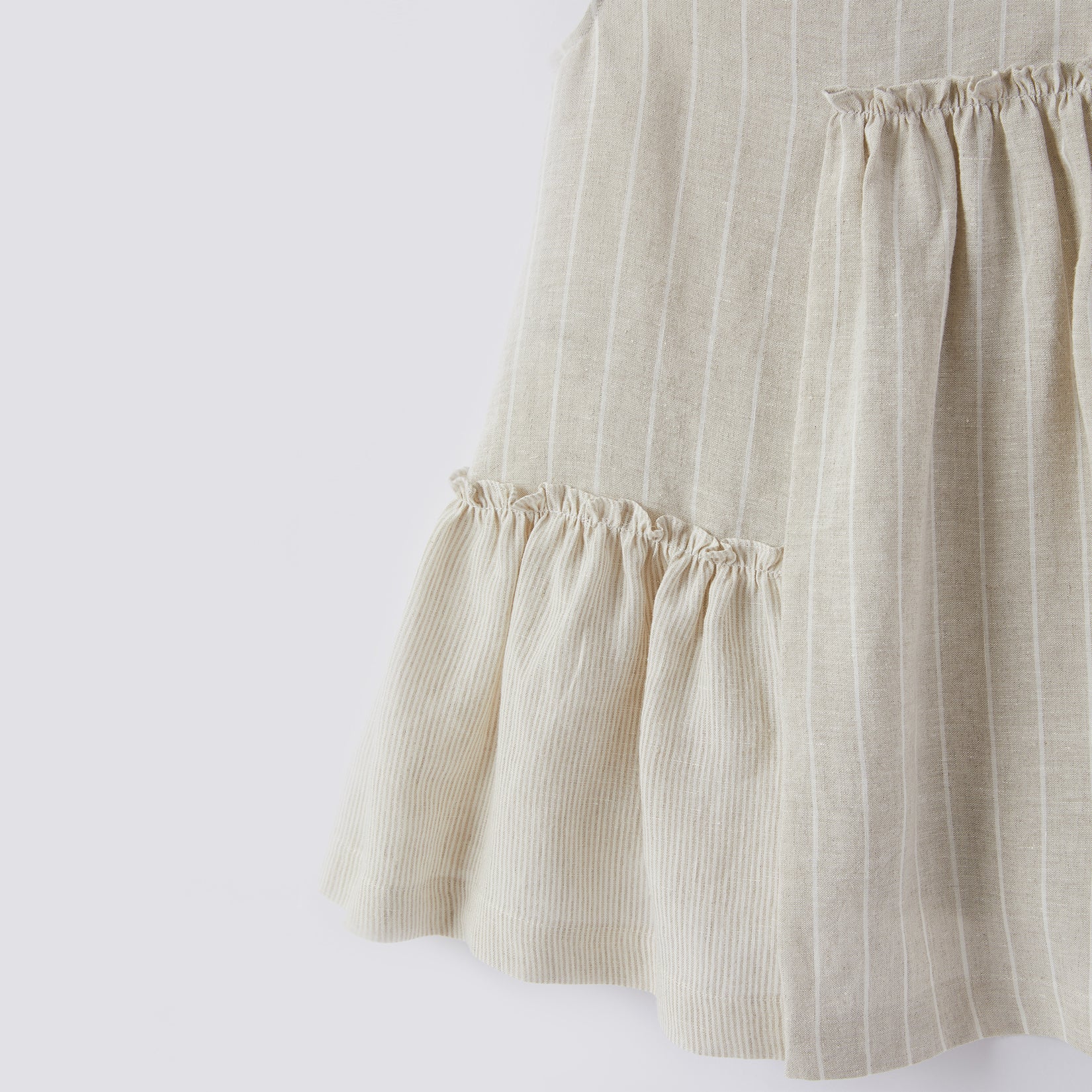 Girls Beige Sleeveless Dress