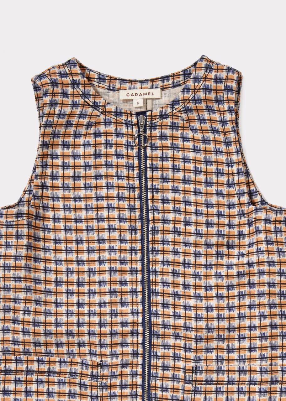 Girls Blue Checked Dress