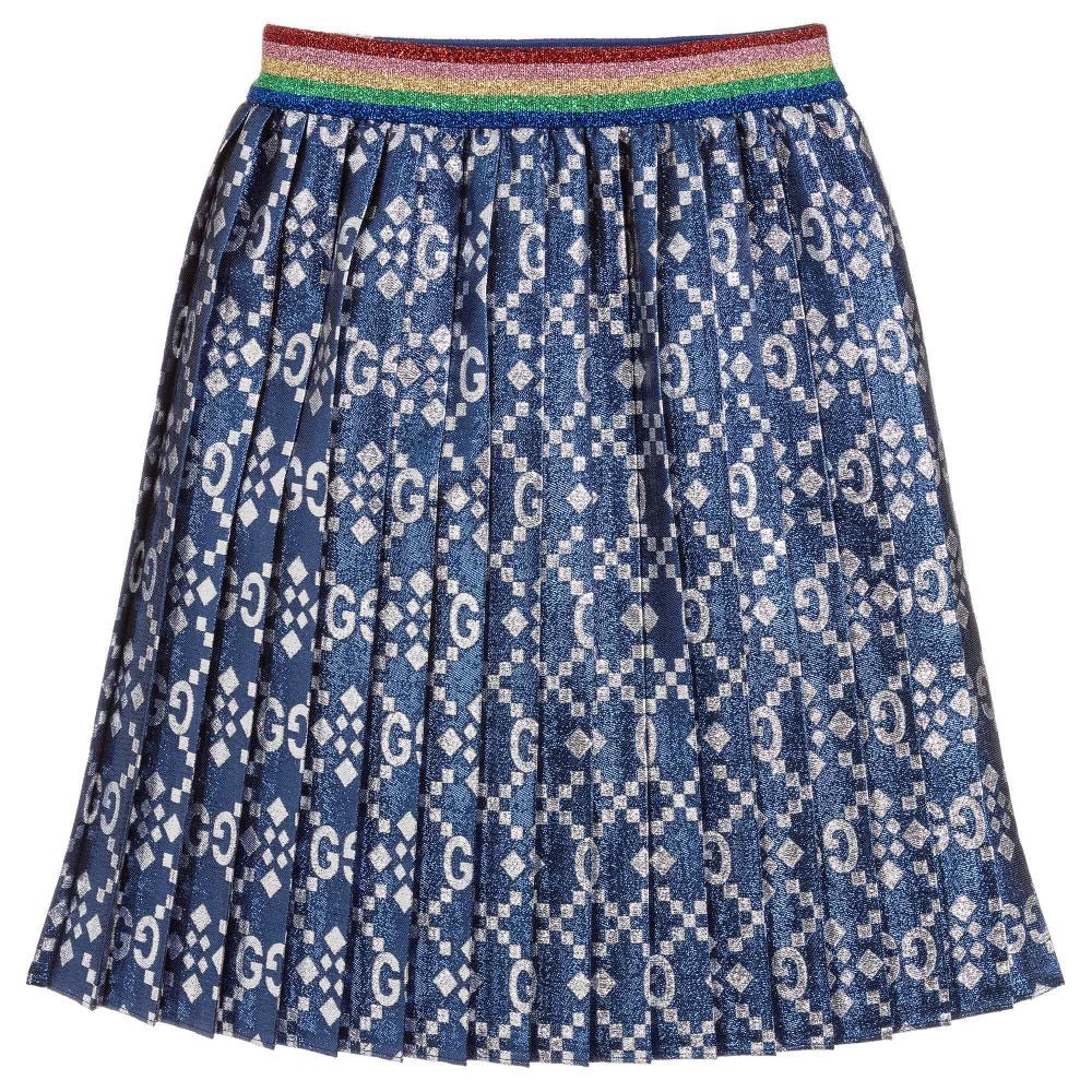 Girls Blue & Silver Skirt