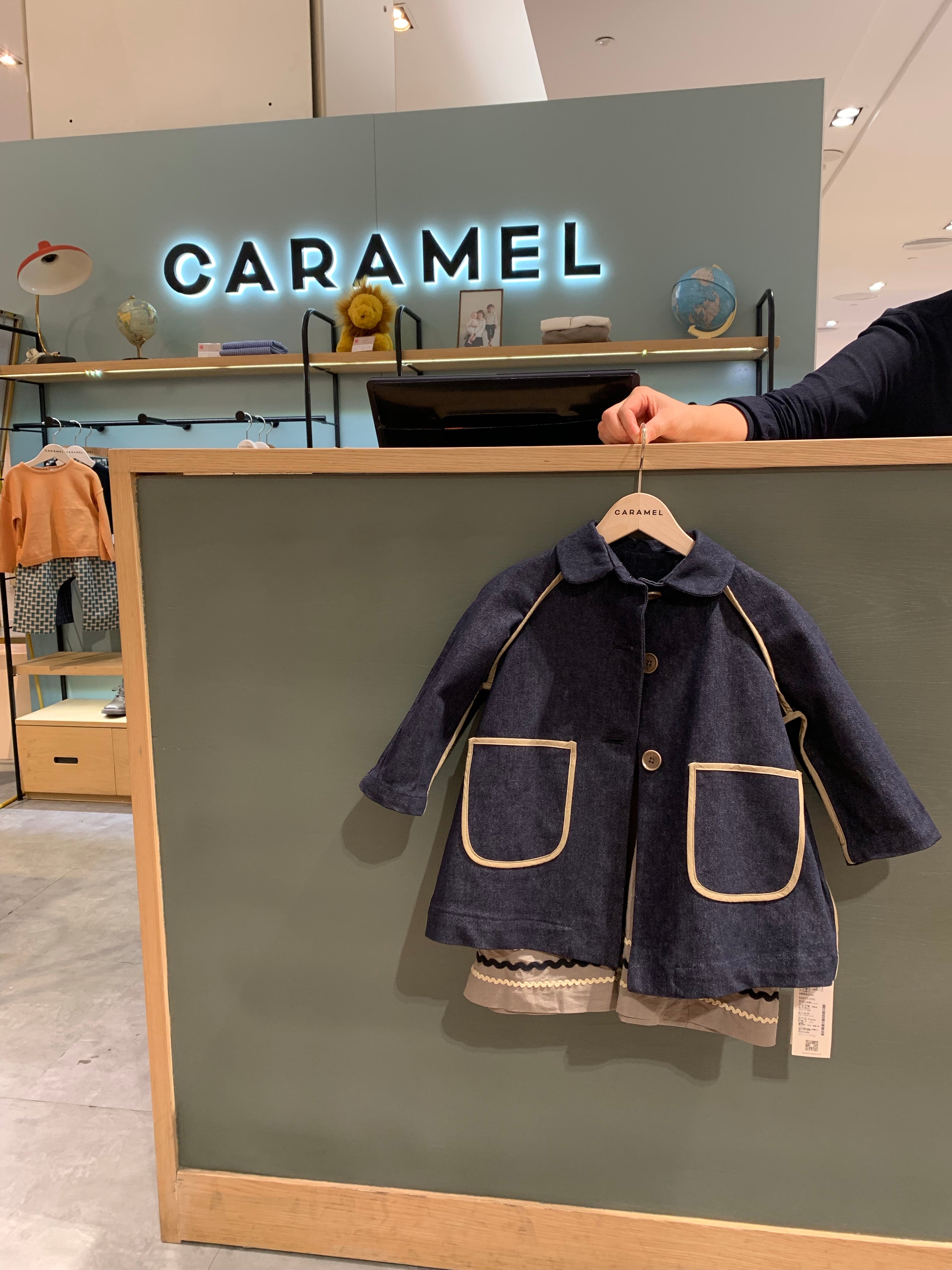 Girls Dark Blue Cotton Coat