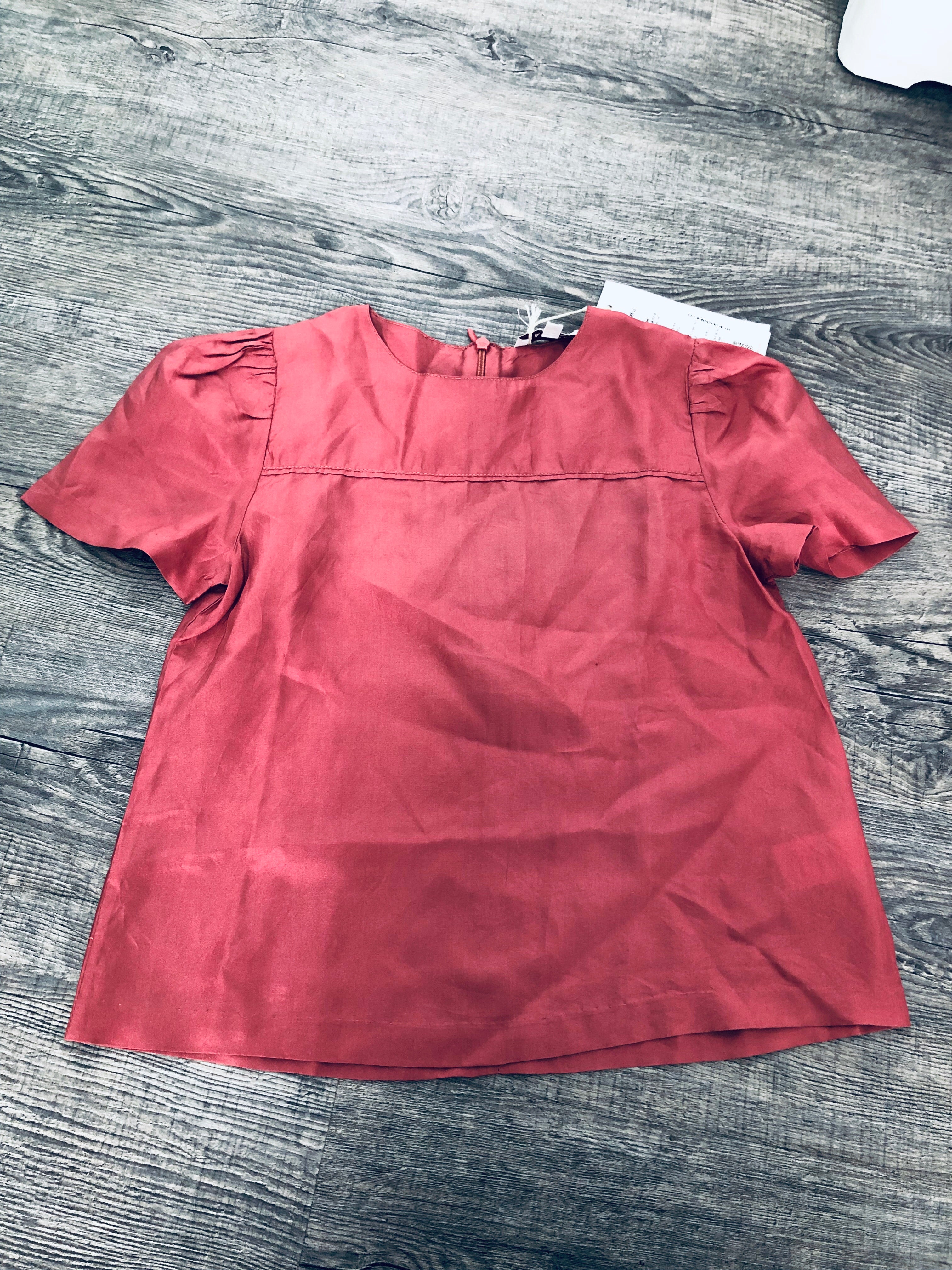 Girls Pink Silk Top